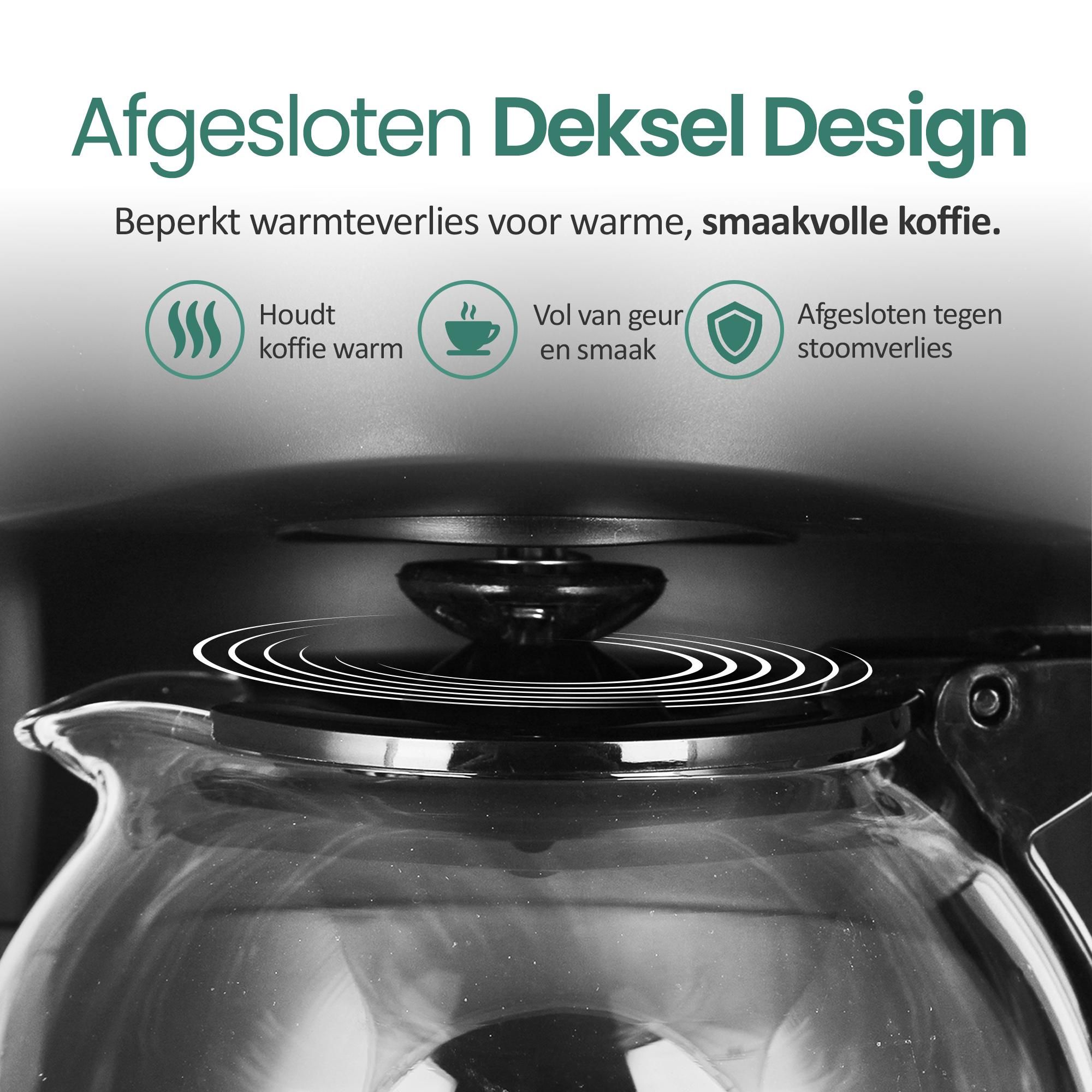Emerio Koffiezetapparaat met Glazen Kan – 0,6 L Filterkoffie – Camping – Uitneembaar Filter – Anti-drup – 600 W – CME-116801