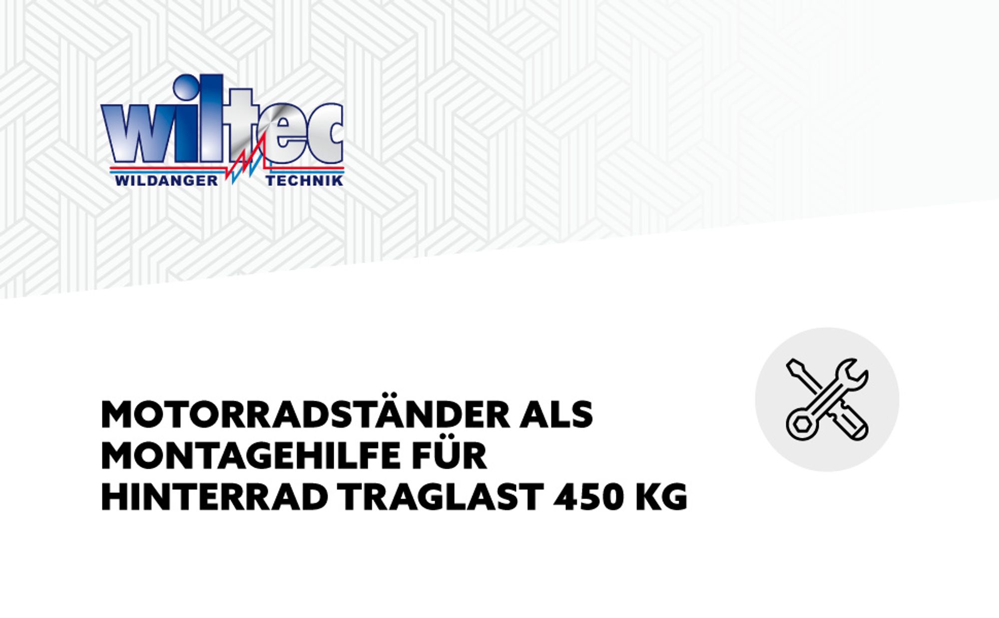 Wiltec Motorradständer hinten für 200-340 mm Reifen, 370 x 325 mm, als Montagehilfe aus Stahl für Hinterrad, Motorradheber bis 450 kg