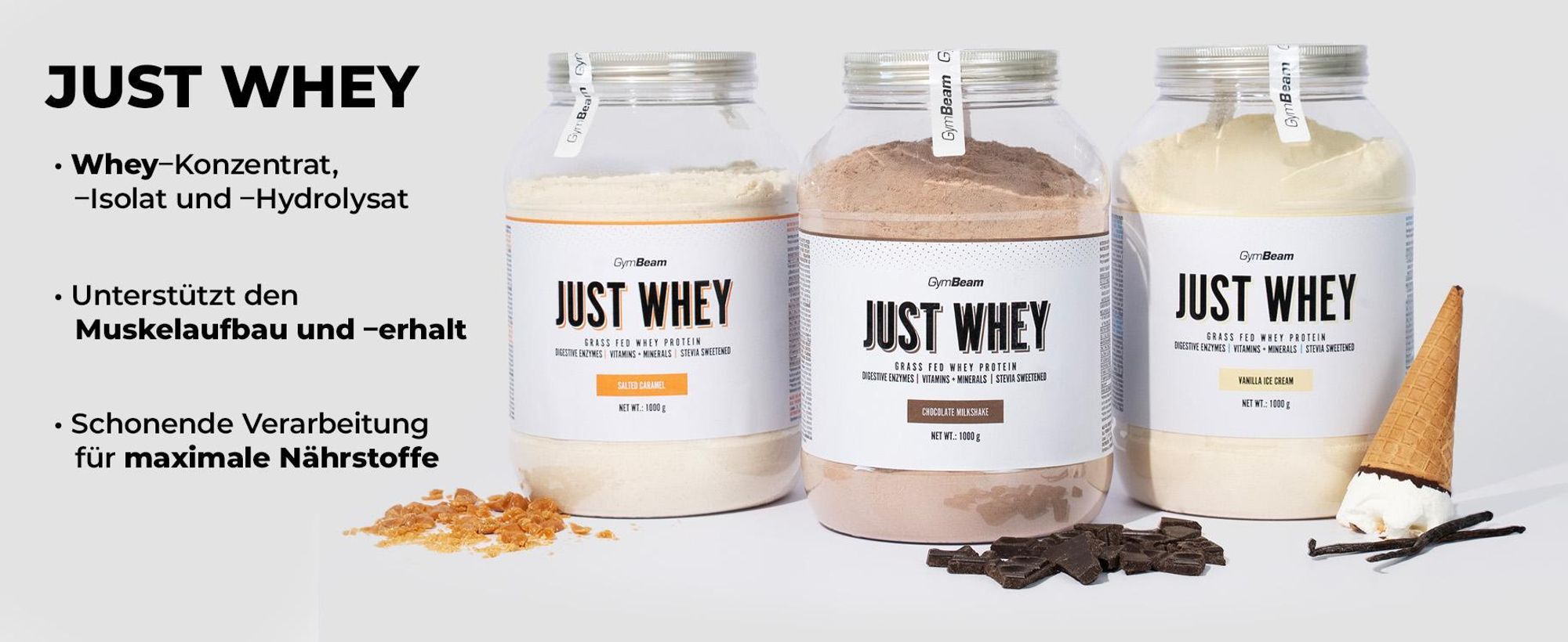 GymBeam - Just Whey Protein aus Weidehaltung, 1000 g, Banane