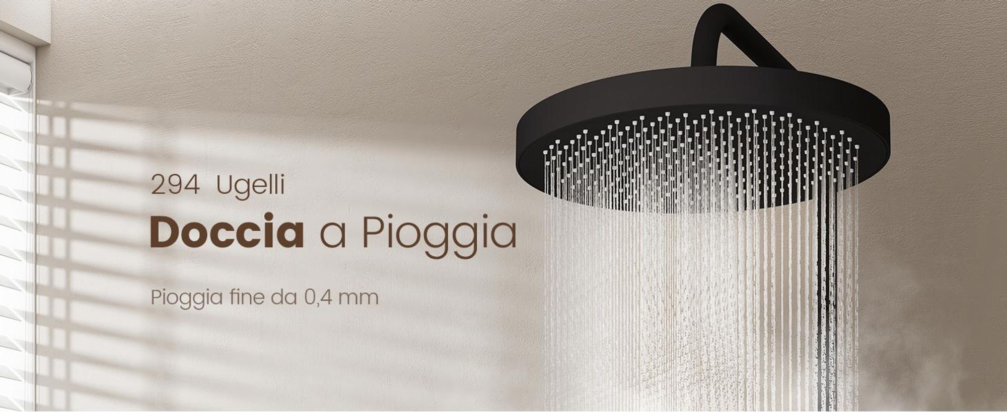 EMKE® Sistema doccia con termostato Nero con doccia per bambini, display digitale e filtro per il cloro 4 uscite Doccia a pioggia rotonda Colonna doccia per famiglie F23