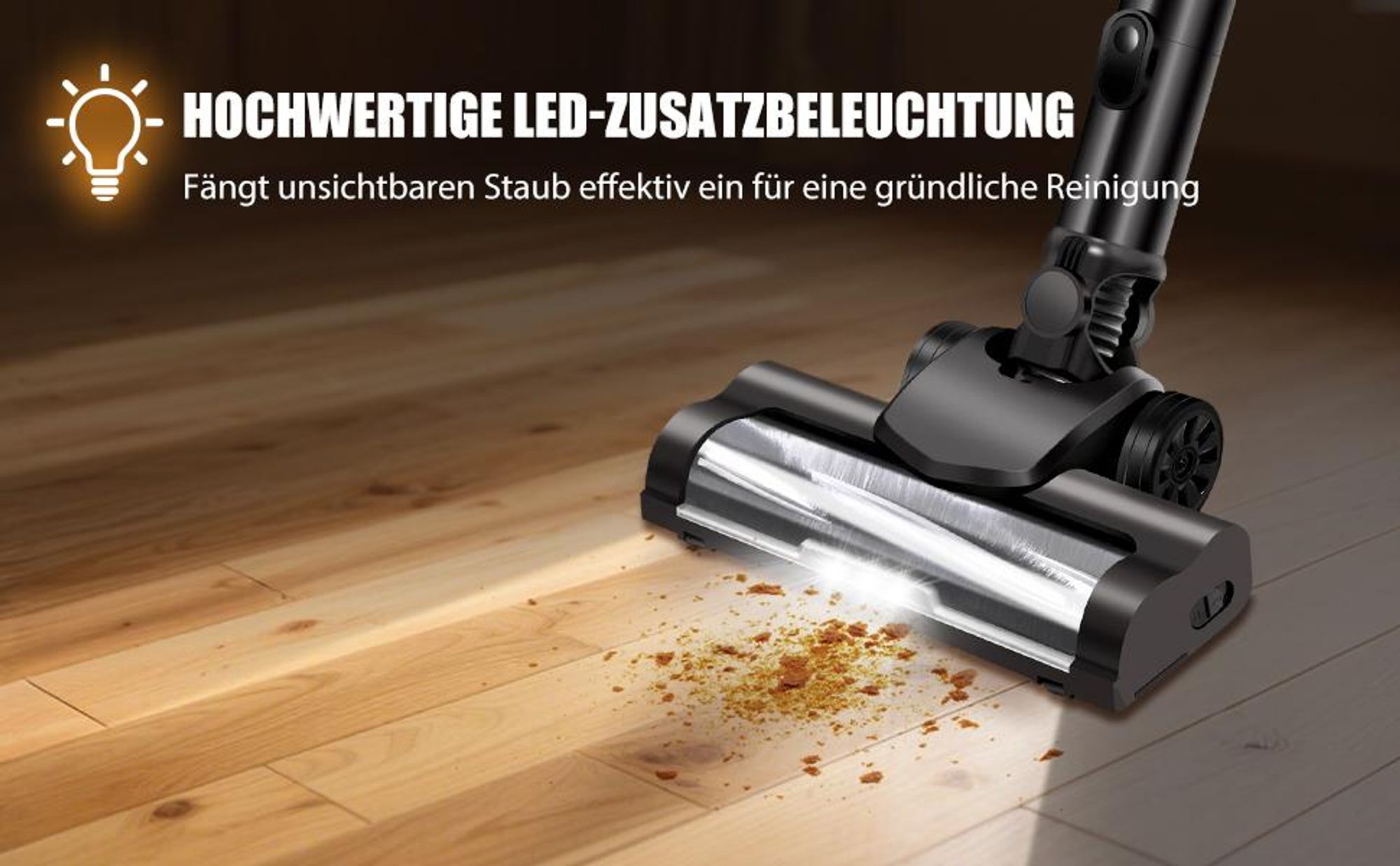 Akku Staubsauger, 360W 30000Pa Staubsauger Kabellos, Stielstaubsauger, 3-in-1 Handstaubsauger, Autostaubsauger