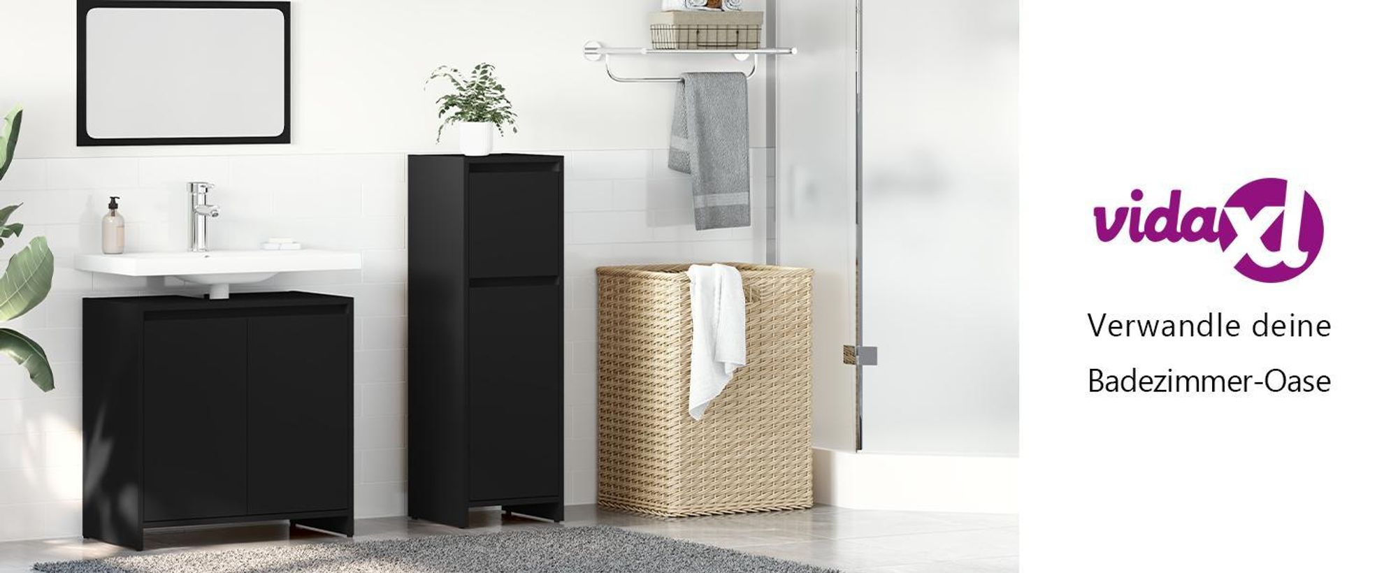VidaXL 802661, Schwarz, Holz, 300 mm, 300 mm, 950 mm, 1 Stück(e)