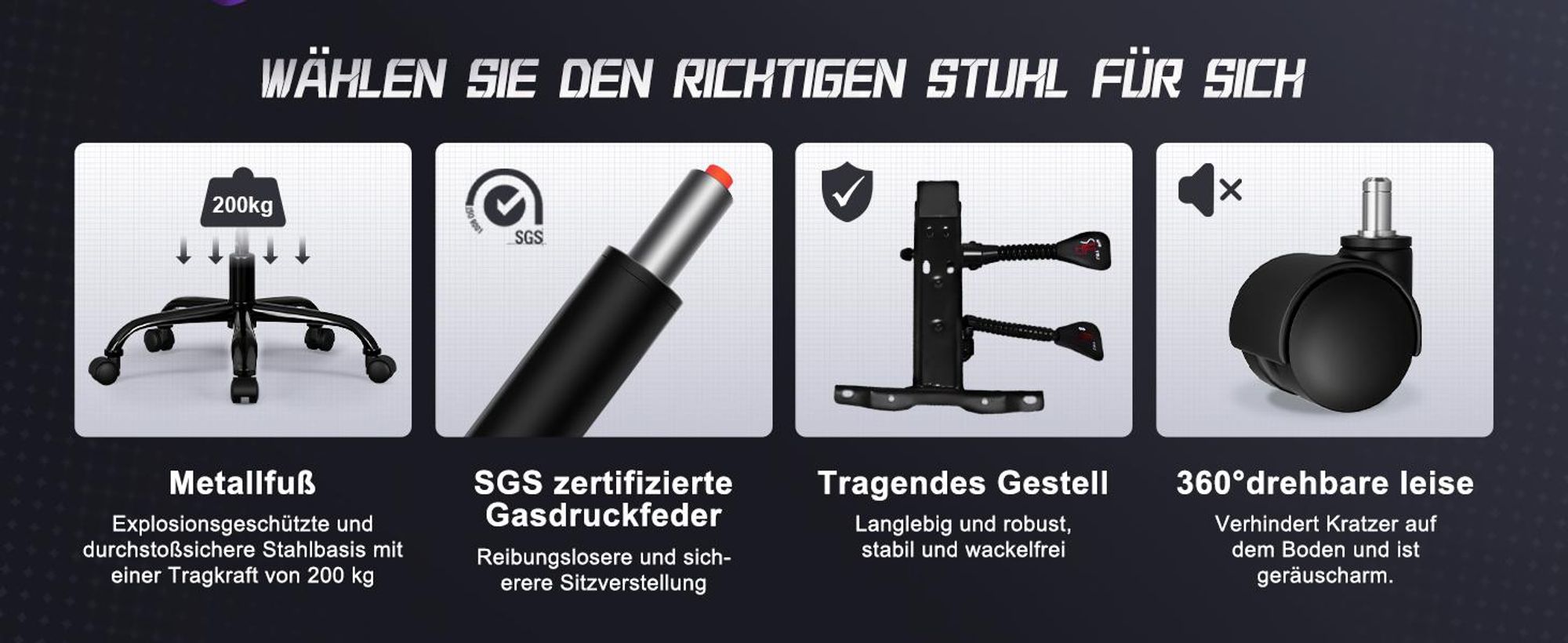 Adormii Gaming Stuhl, Ergonomischer Gaming Sessel, Schreibtischstuhl, Gamingstuhl mit Fußstütze, verstellbare Rückenlehne, Gaming stuhl 150 kg