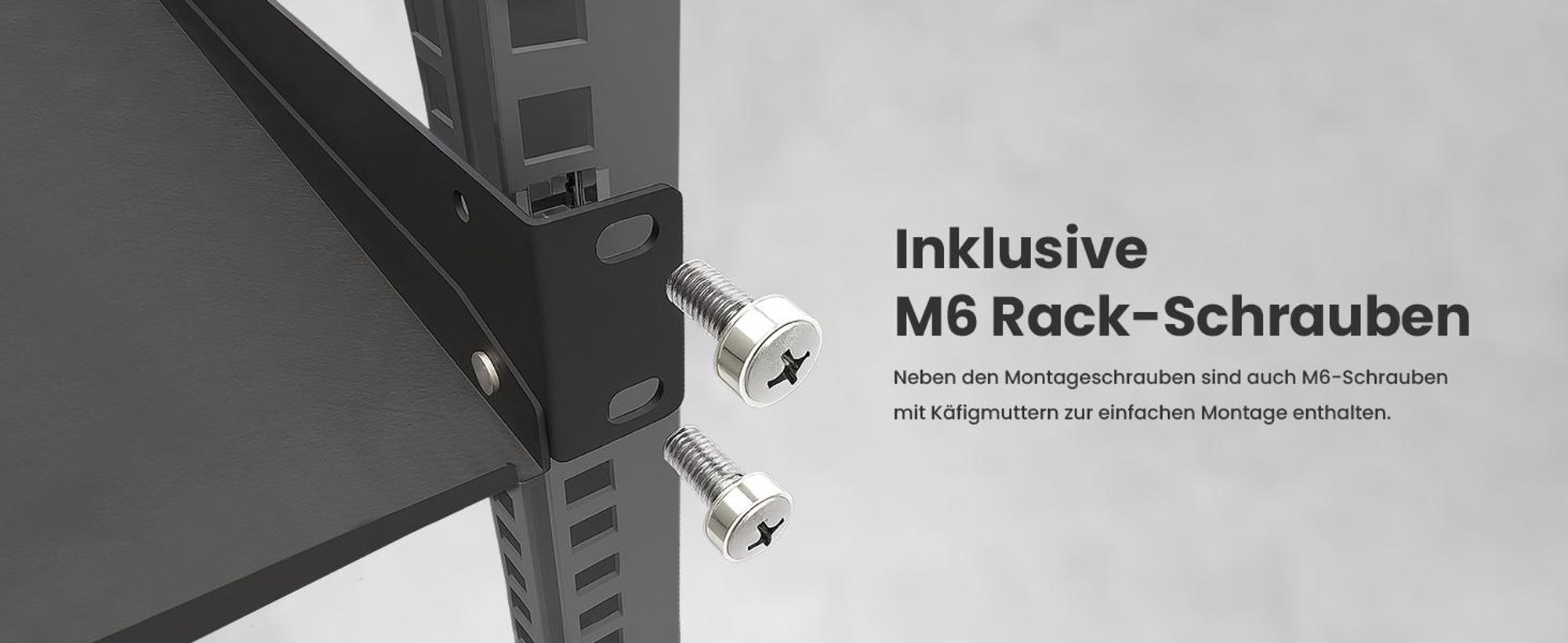 Extralnik 19 Zoll Fachboden 1HE 300 mm Rackboden für Netzwerkschrank 19" Schwarz