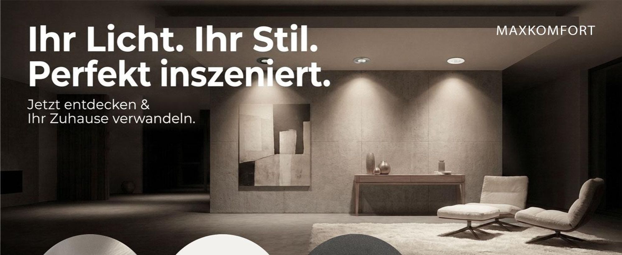 Maxkomfort 3er Set LED Einbaustrahler Schwarz - Schwenkbar & Ultraflach, Neutralweiß 4000K, Deckenspots IP20, Einbauspots Ø90mm - Quasar