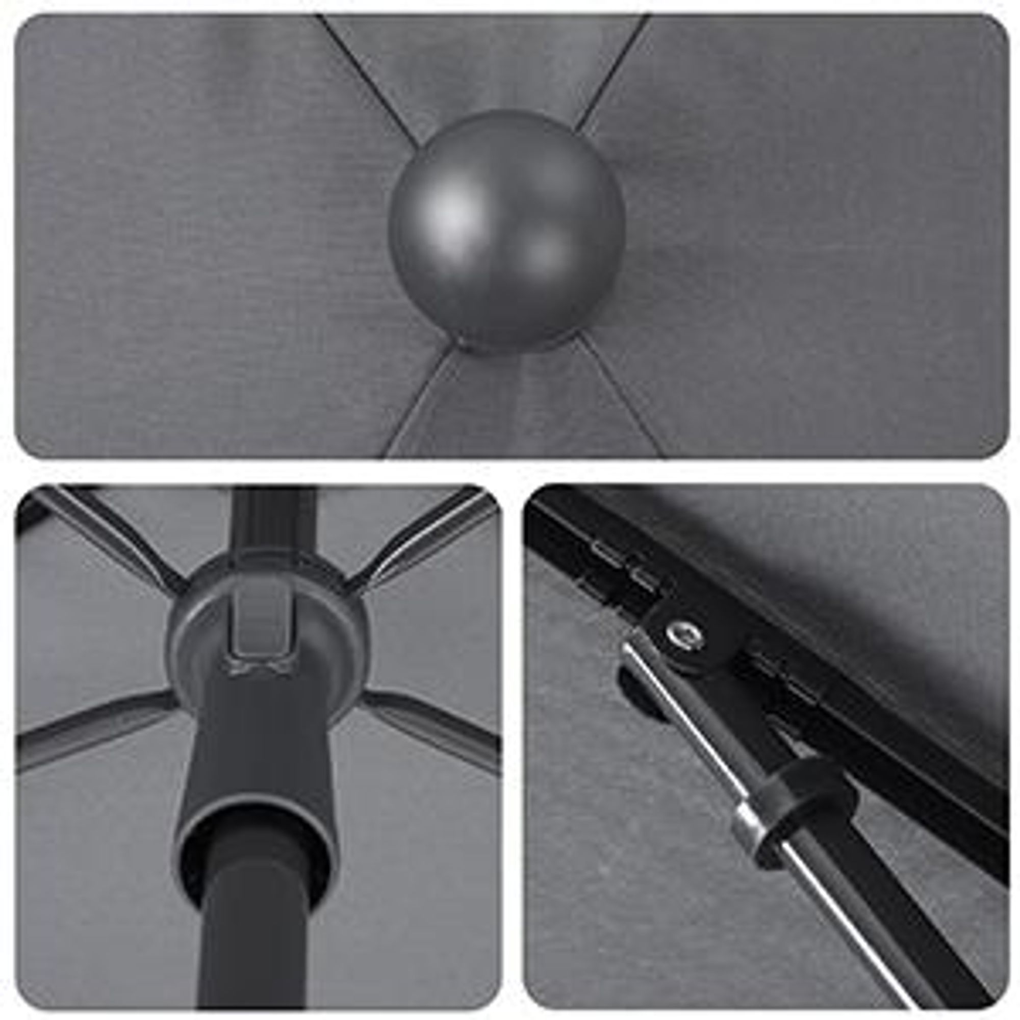 SONGMICS Sonnenschirm 180 x 125 cm UPF 50+ Sonnenschutz