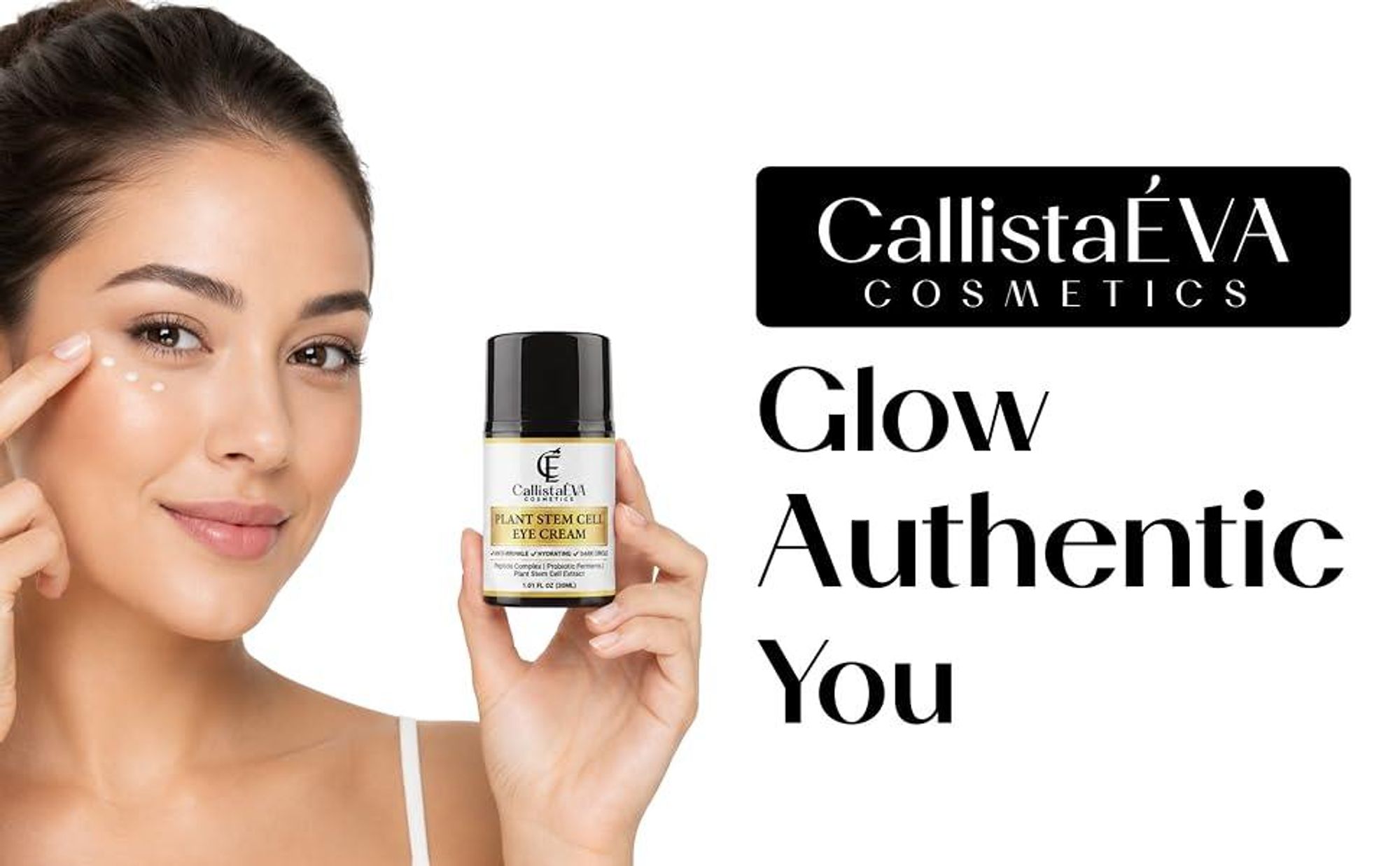 CallistaÉVA Stammzellen Augencreme – Anti-Aging gegen Augenringe, Schwellungen & Falten – Mit Peptiden, Hyaluron, Alle Haupttypen– 30ml