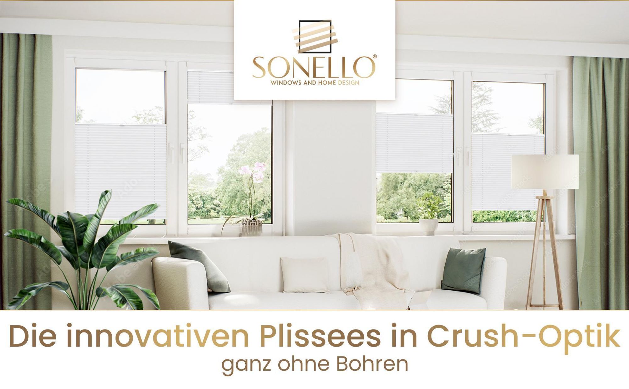 Sonello Plissee Crush Klemmfix ohne Bohren 85cm x 100cm Grau Faltrollo Plisseerollo Jalousie für Tür & Fenster Blickdicht Sichtschutz Sonnenschutz Fertifplissee Rollo