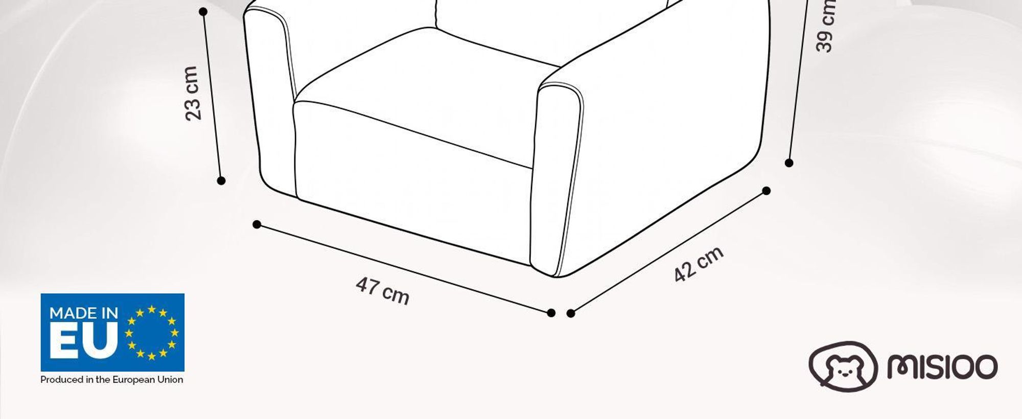 Poltroncina per bambini MISIOO CUBIE in velluto a coste, poltroncina pieghevole e divanetto per neonati, morbida poltroncina per la cameretta, pieghevole per sdraiarsi - Verde