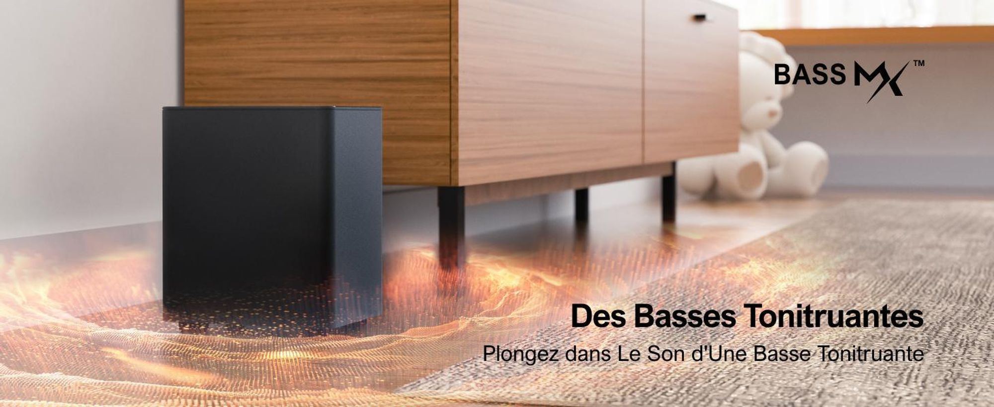 ULTIMEA Poseidon D50 - Barre de son surround 5.1, Système de son surround virtuel, Barre de son pour téléviseur avec caisson de basses et haut-parleurs arrière