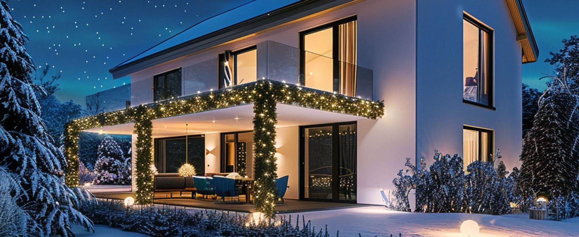 CASARIA Weihnachtsgirlande mit Beleuchtung 5m 100 LEDs