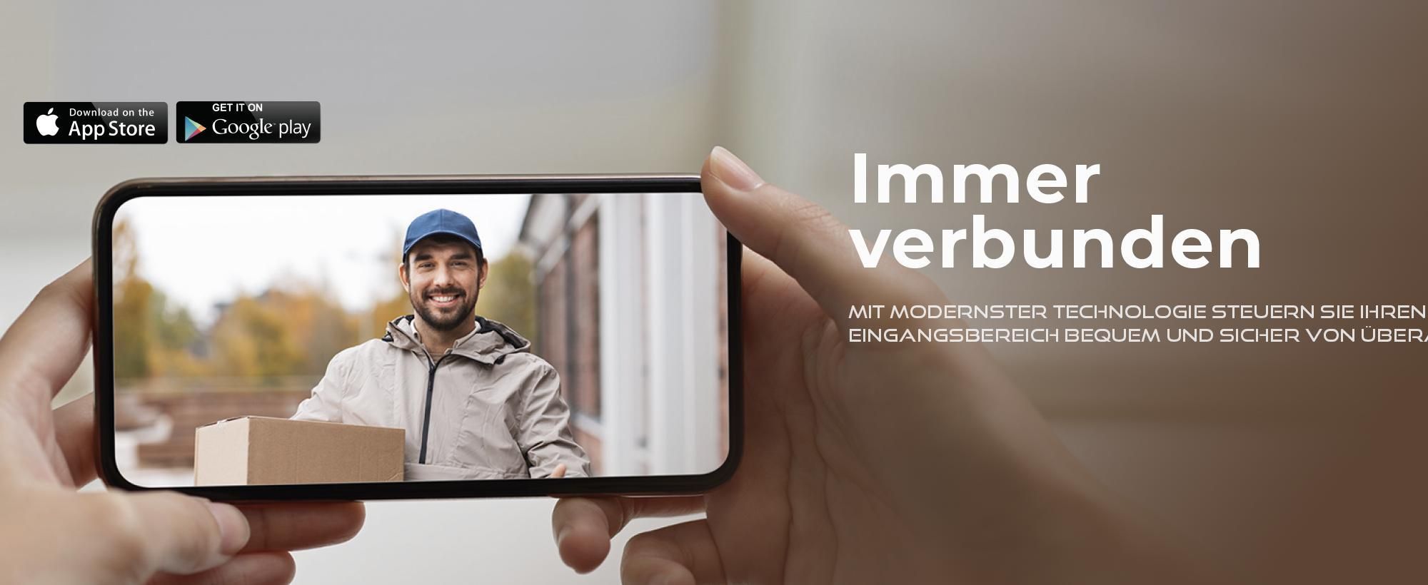 Entri L Video Türsprechanlage, 1 Familienhaus mit 7-Zoll Monitor, 2-Draht, Unterputz, Video Türklingel Smartphone App, Full HD Kamera, schwarz