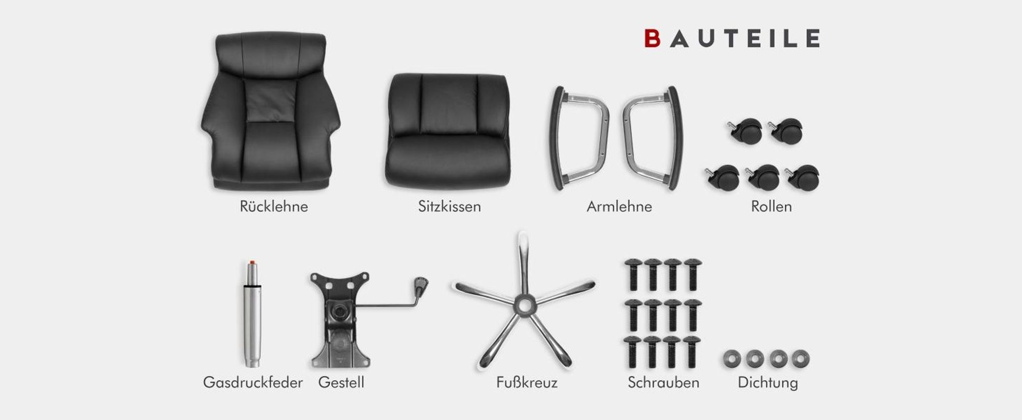 Amoiu Bürostuhl, Ergonomisch Drehstuhl, Stoff Chefsessel mit Rollen und Armlehne
