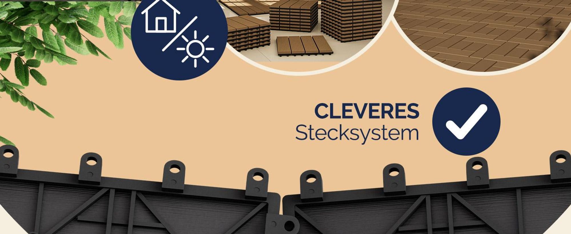 CASARIA WPC Fliesen 30x30 cm 44er Set 4m? Stecksystem Drainage Zuschneidbar Terrasse Balkon Garten klick Klassik Anthrazit
