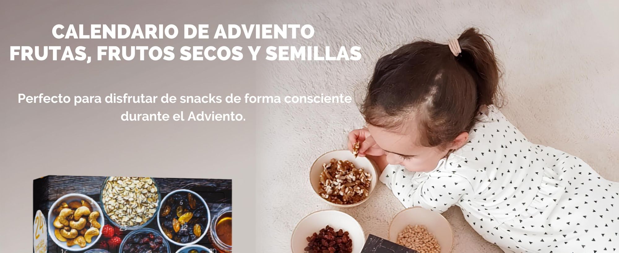 BOXILAND® frutas frutos secos & semillas adviento 2026 bio, 24 snacks, mix