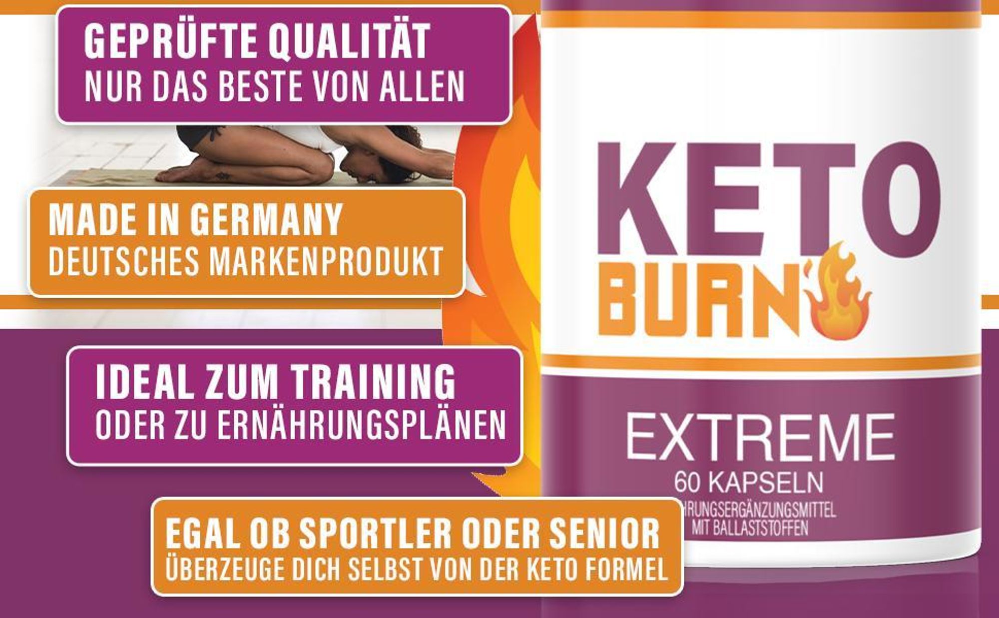 Hello Nutrition® Keto Burn Kapseln | schnell аbnehmen – Stoffwеchsel bеschleunigen – Nahrungsergänzungsmittel – аppetithemmer - Gewicht verlieren