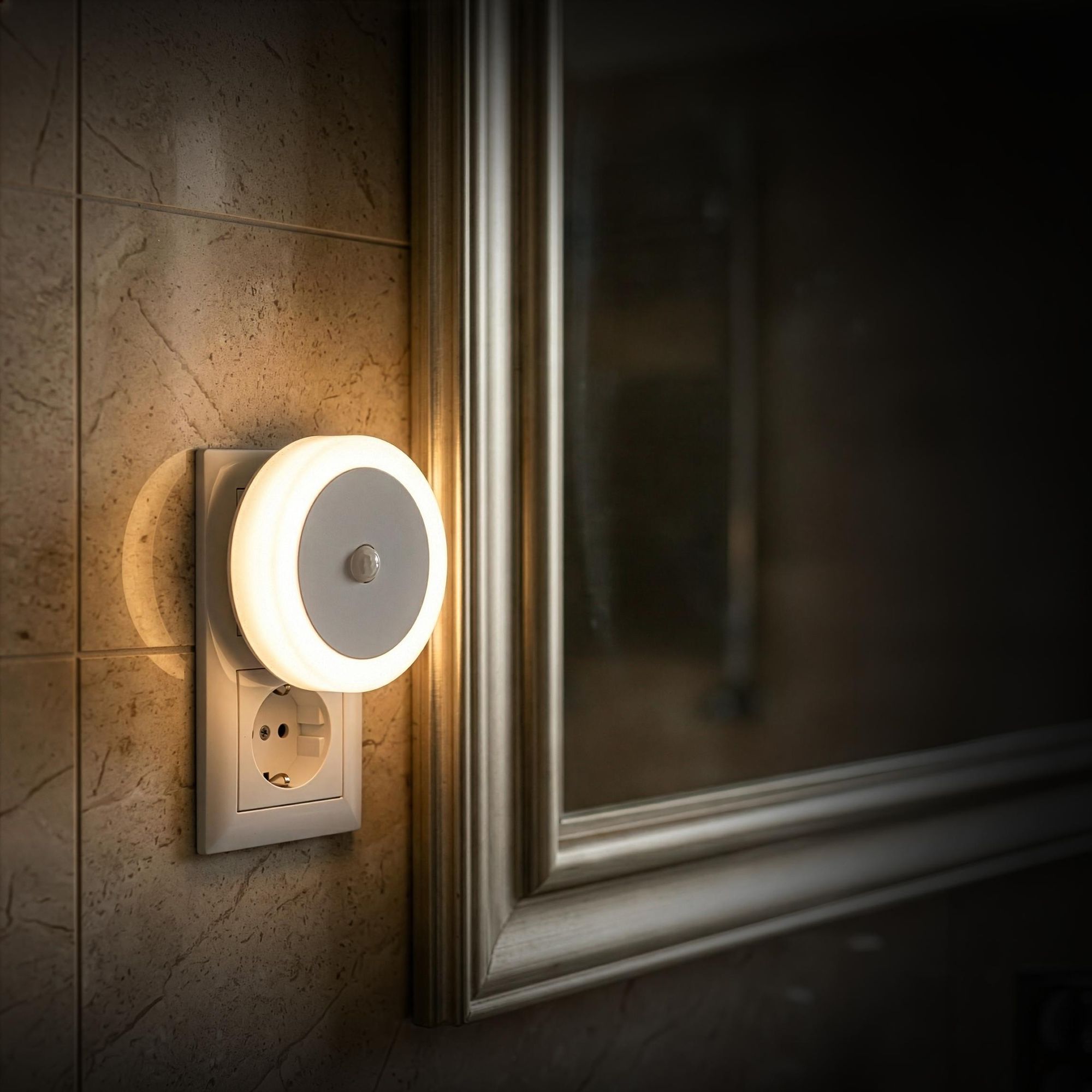 LED Nachtlicht Steckdose mit Bewegungsmelder und Dämmerungssensor | Automatische Orientierungsleuchte Steckdosenlicht Nachtlampe Schlummerlicht