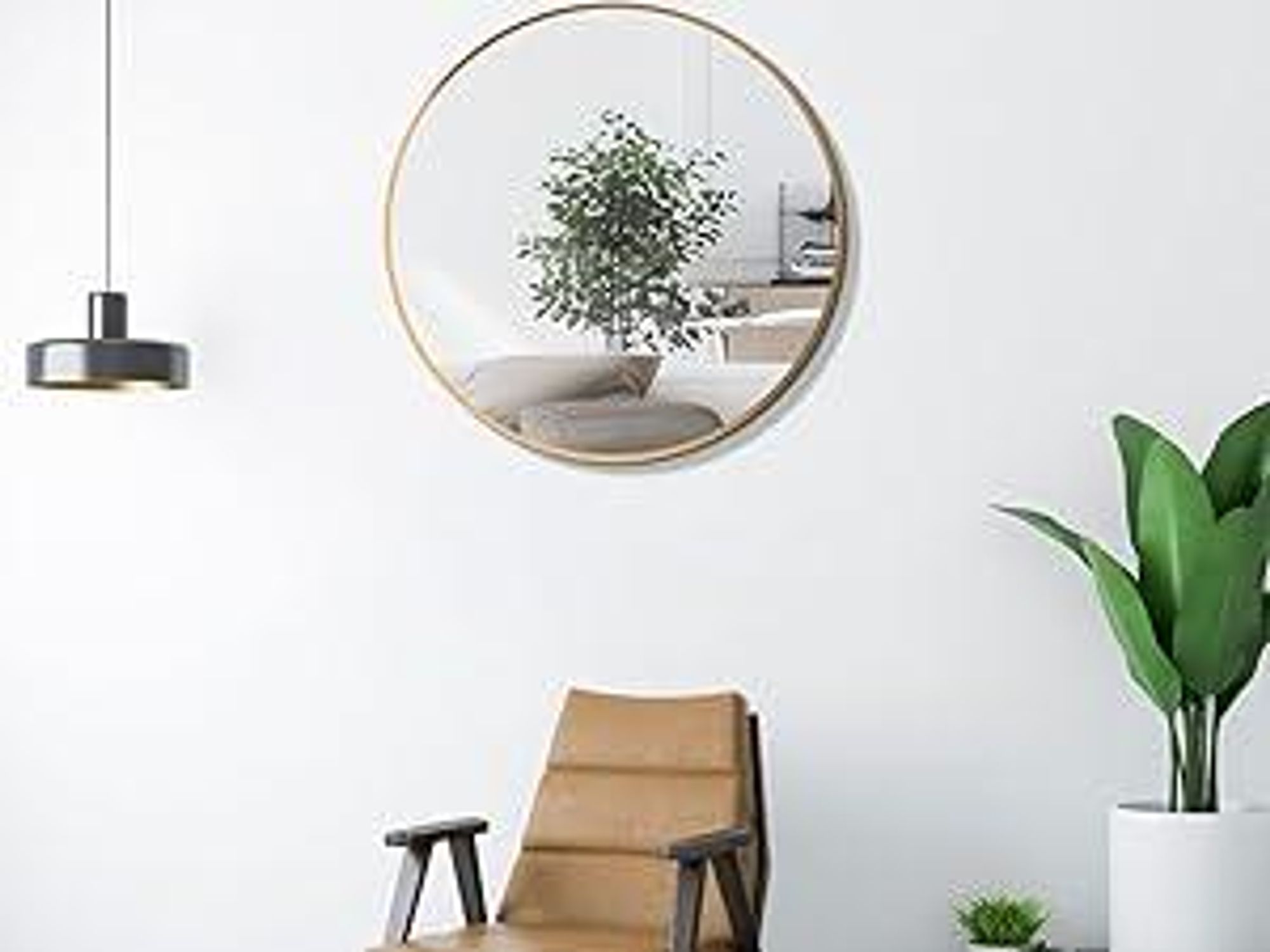 HOKO Ovaler Wandspiegel mit Metallrahmen 45x75 cm Modernes Design für Bad & Flur，Dekorativer Badezimmerspiegel