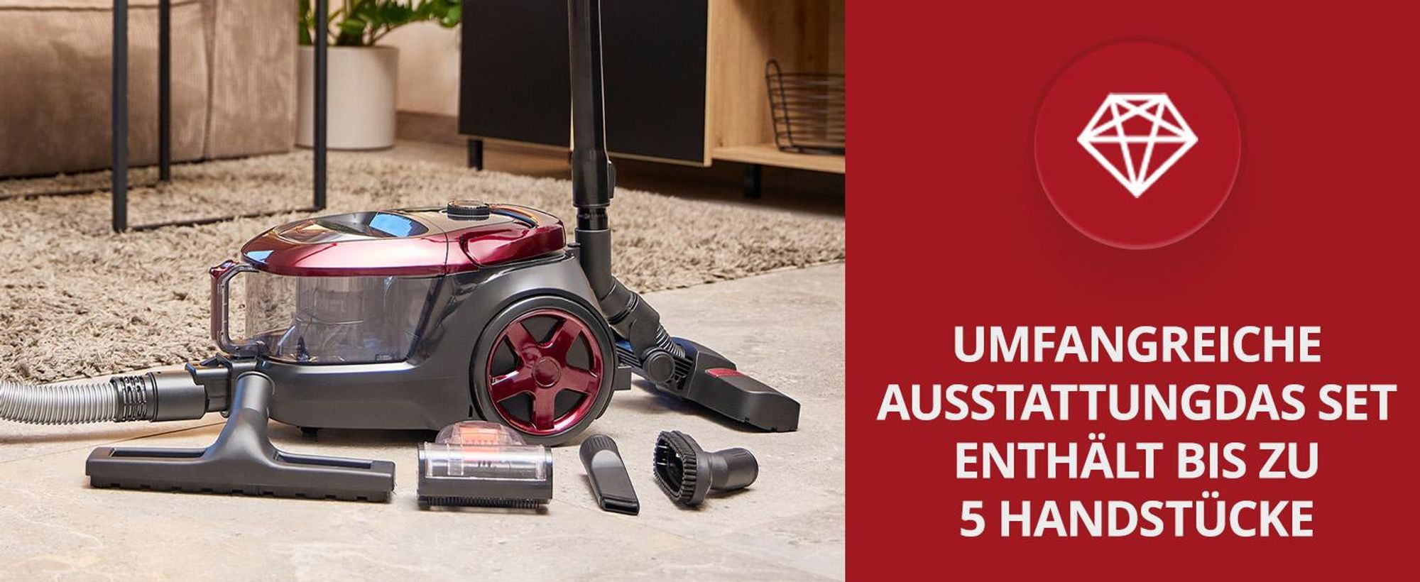 Staubsauger - beutellos - Zyklon - hohe Leistung 850 W leistungsstark MPM MOD-61