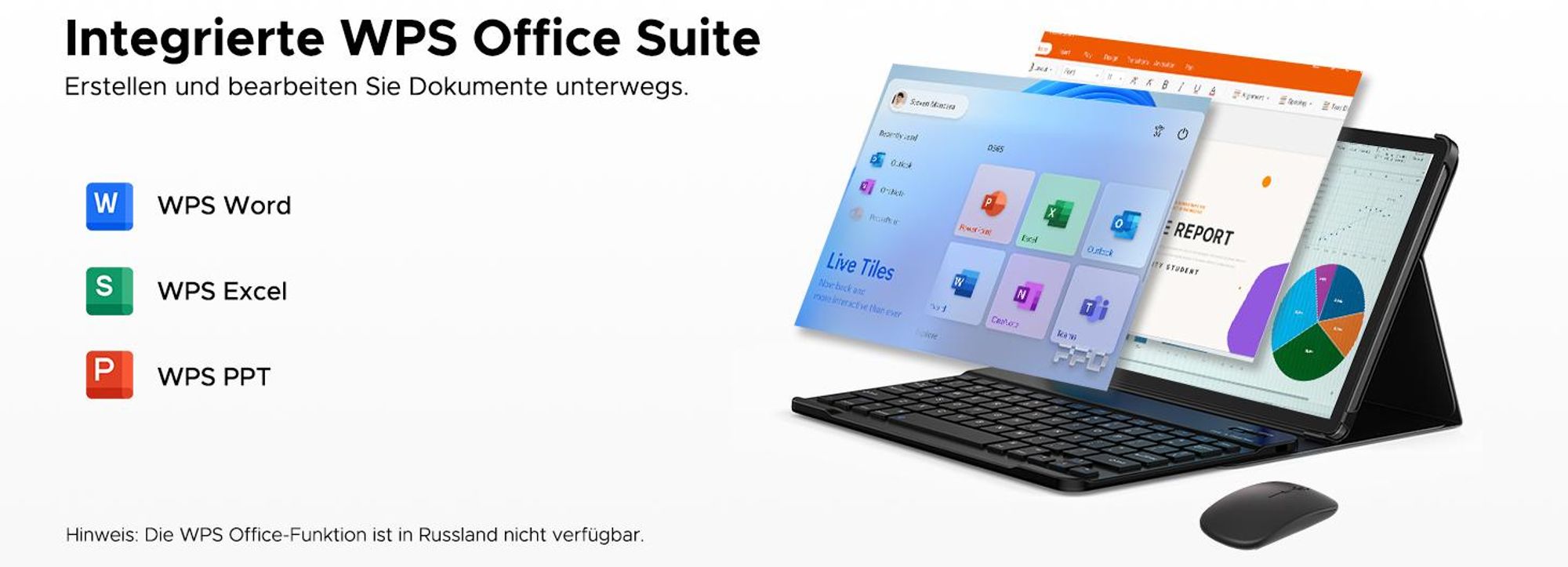 POCKAM P13 Tablet Android 16, 13 Zoll 120 Hz, 48(8+40)GB + 128GB/TF 2TB, 12000mAh, 5G WiFi, mit Stift/Maus/Tastatur, 13MP+8MP/Widevine L1/Gemini AI