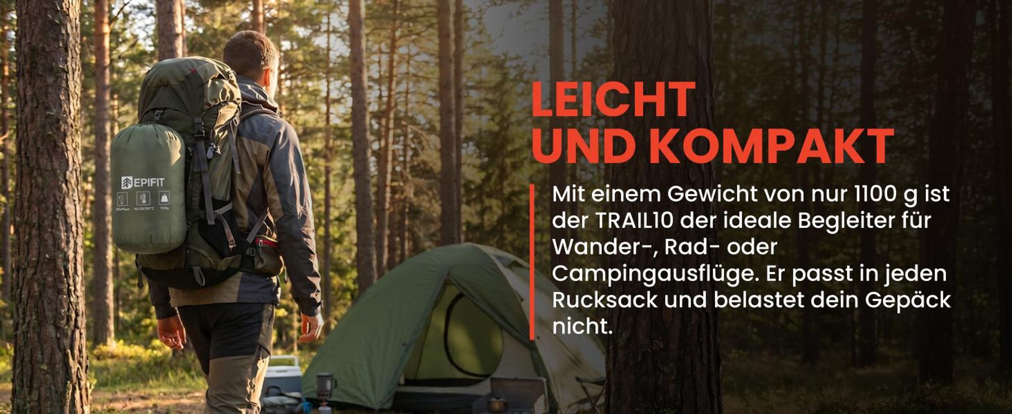 Schlafsack Mumienschalfsack für Outdoor Camping Leicht Mumie mit Kapuze