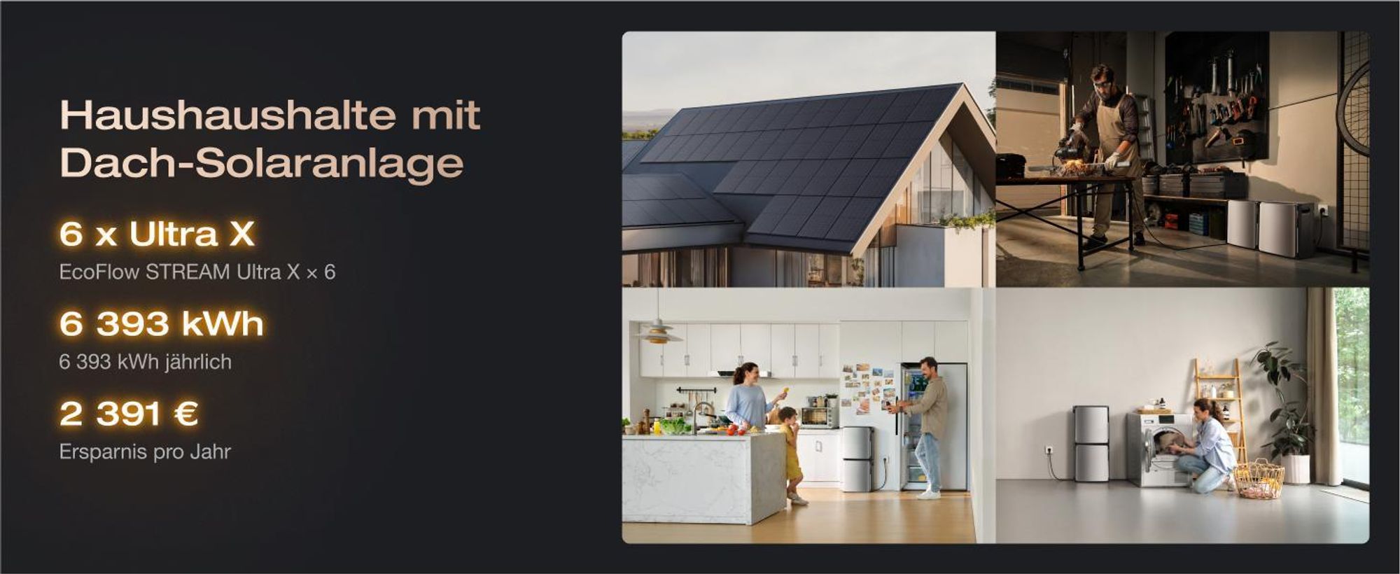 EcoFlow STREAM Ultra X 3,84 kWh 0% VAT Balkonkraftwerk mit Batteriespeicher, Plug & Play Solarsystem (Generalüberholt)