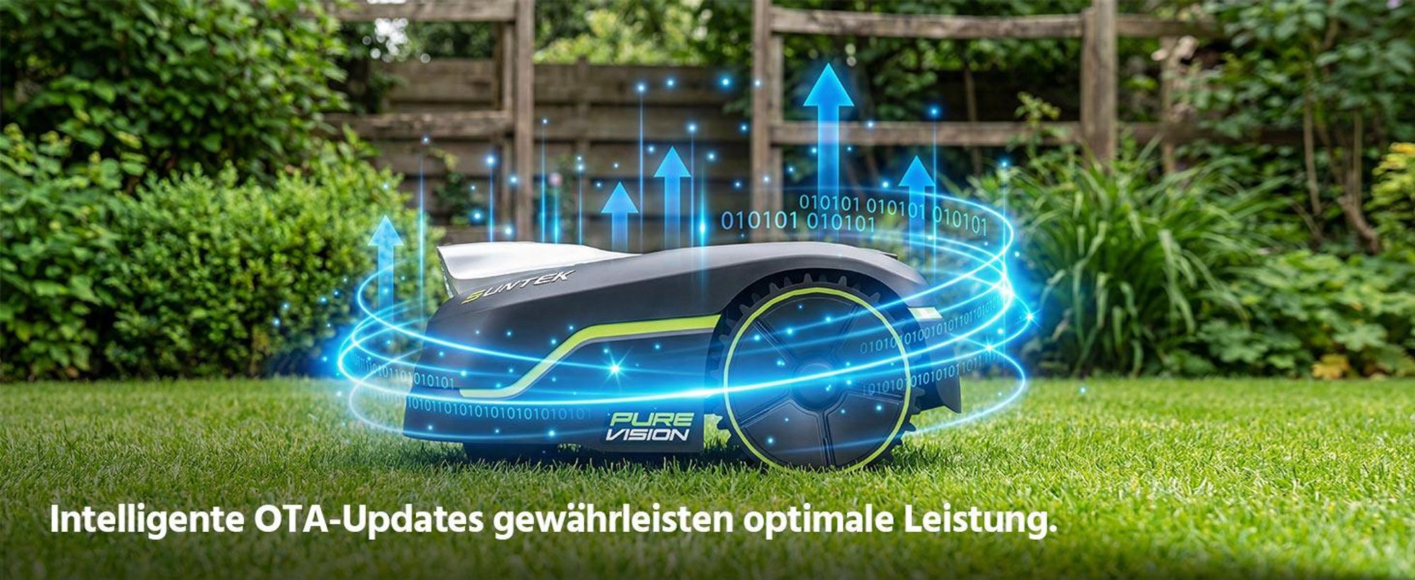 SUNTEK SRM2025 Mähroboter ohne Begrenzungskabel, KI Pure Vision Rasenmäher Roboter für 250 m² mit automatischer Kartierung,APP-Steuerung