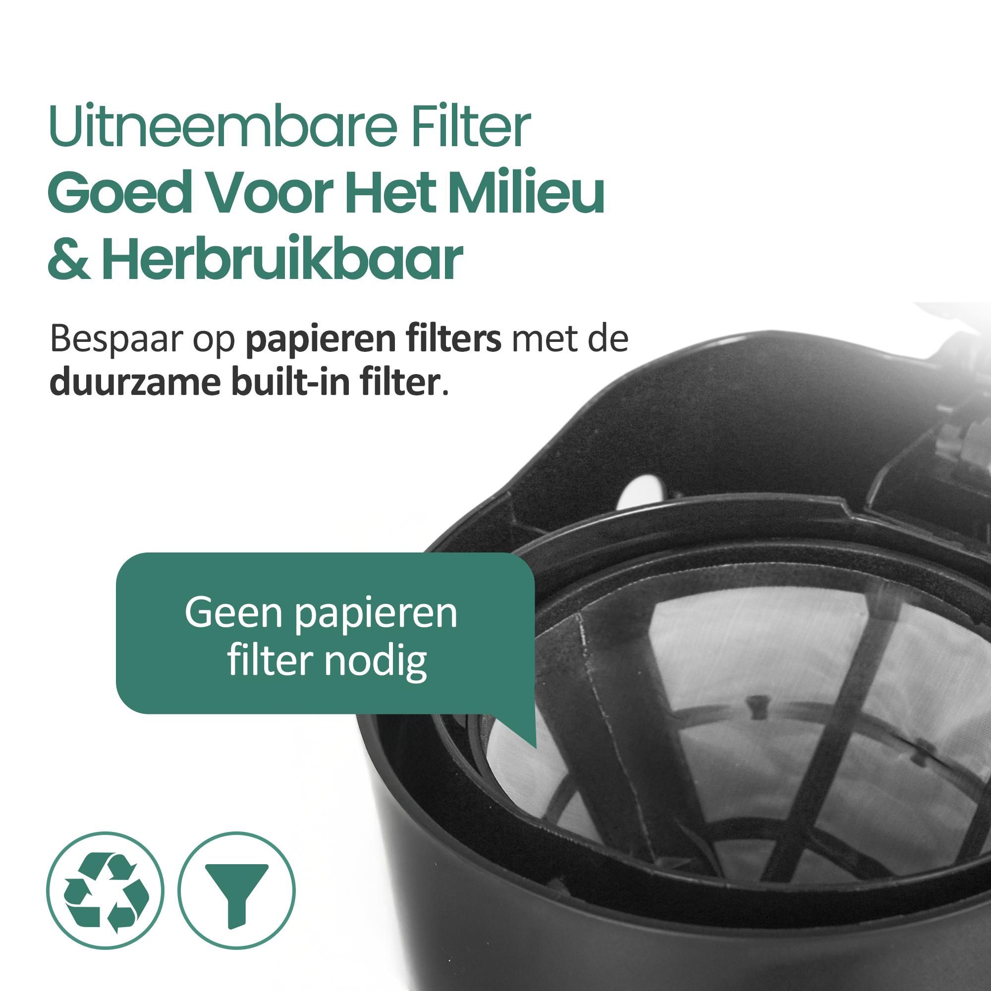 Emerio Koffiezetapparaat met Glazen Kan – 0,6 L Filterkoffie – Camping – Uitneembaar Filter – Anti-drup – 600 W – CME-116801