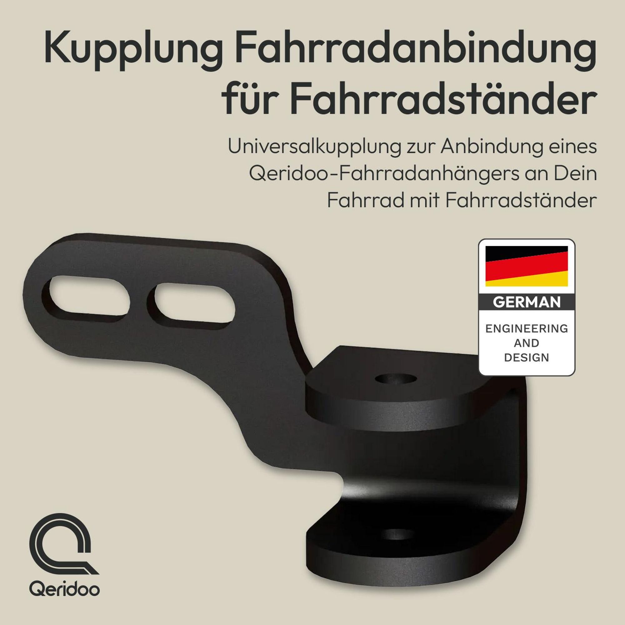 Qeridoo Kupplung Fahrradanbindung für Fahrradständer