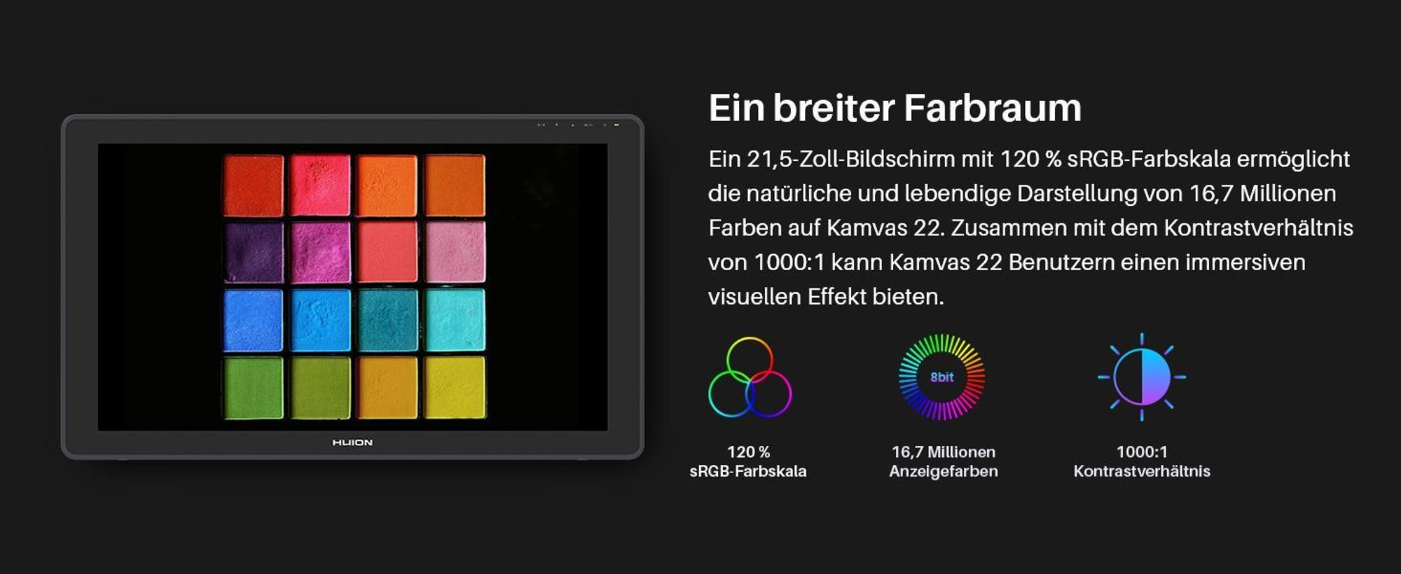 Intergriert in diese farbenfrohe Welt.