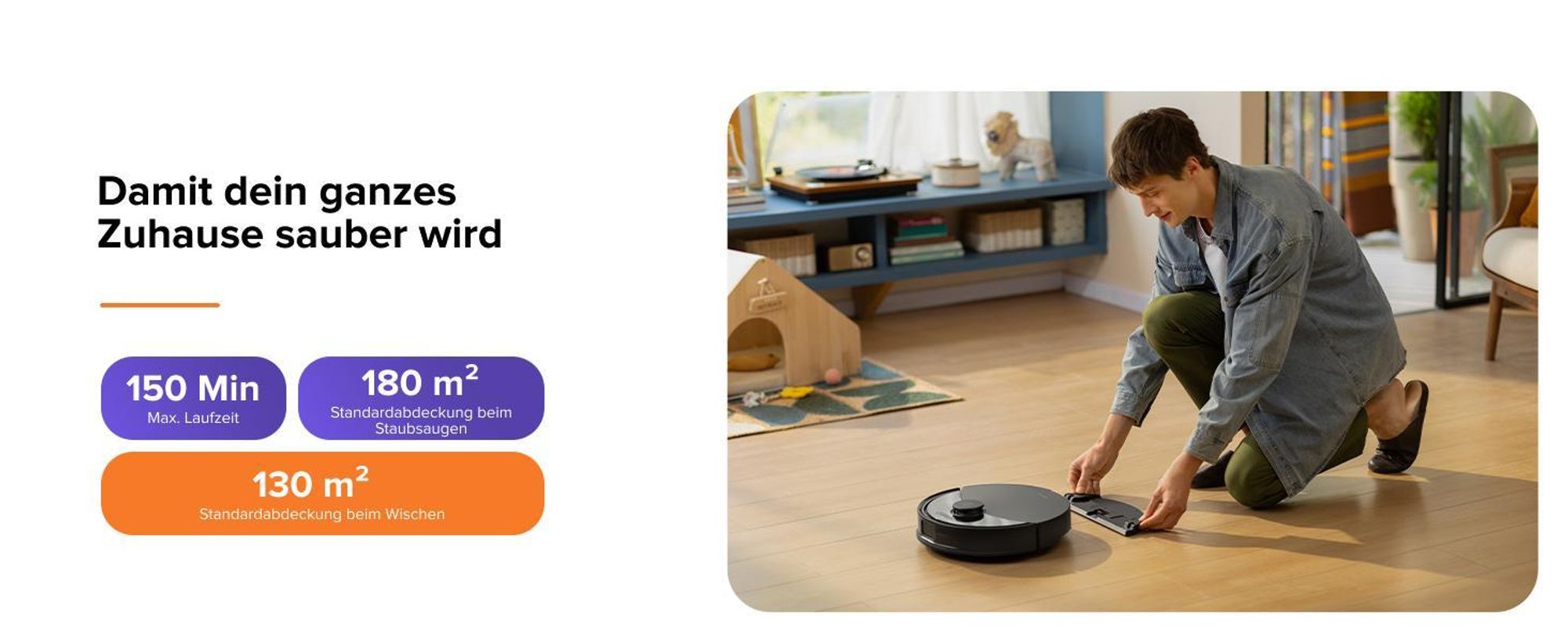 roborock Q5 Pro Staubsauger Roboter 5500Pa mit wischfunktion, saugroboter wischroboter mit DuoRoller-Bürste, PreciSense-LiDAR-Navigation, 3D Mapping