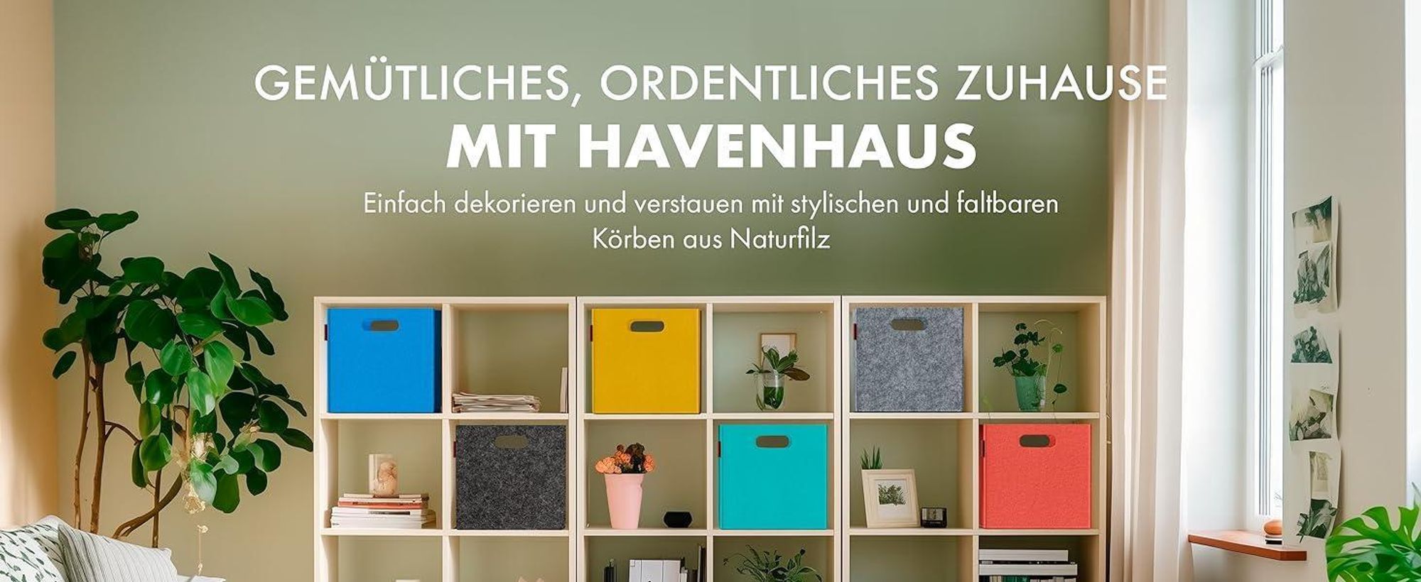 Havenhaus Filzkorb faltbar 6er Set peach pink 30x30x30cm | 6er Set Boxen Aufbewahrung Filz | Faltbox geeignet für Aufbewahrung im ganzen Haus | Korb