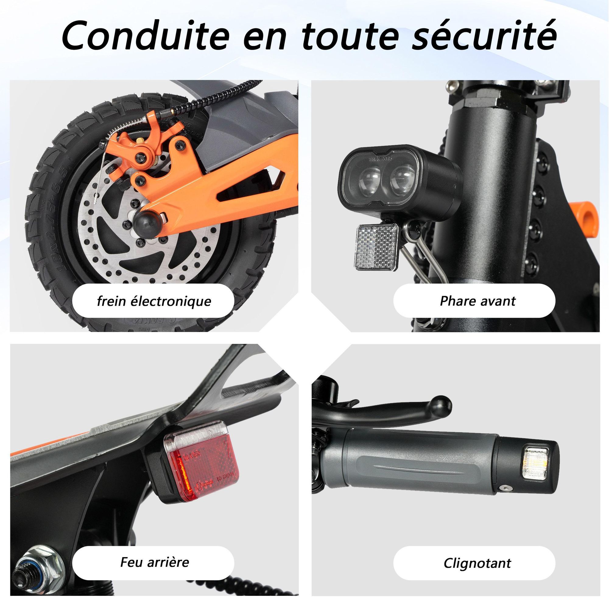 Trottinette électrique MAXTURN X1 Ultra - 48V20.8Ah 10'' Cadre Aluminium E-Scooter - Noir