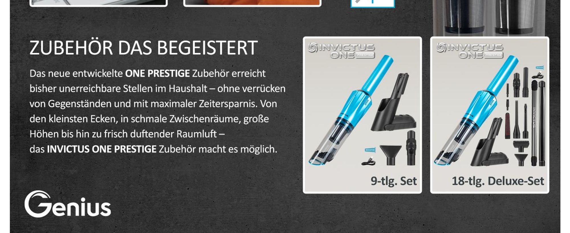 Genius INVICTUS ONE PRESTIGE, Trocken, Beutellos, Blau