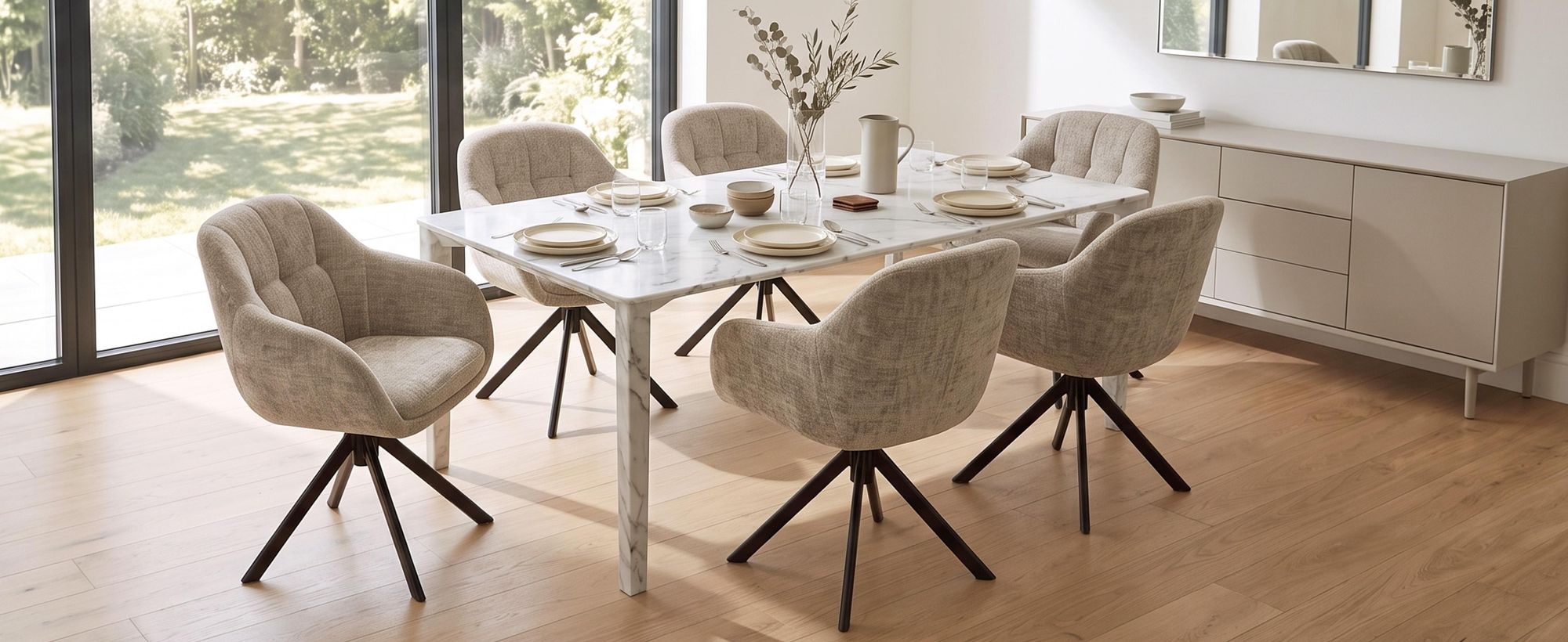Duhome Loungesessel Armlehnstuhl aus Chenille-Stoff, Schminktisch Stuhl Esszimmerstuhl Sitzschale 360° drehbar, Khaki