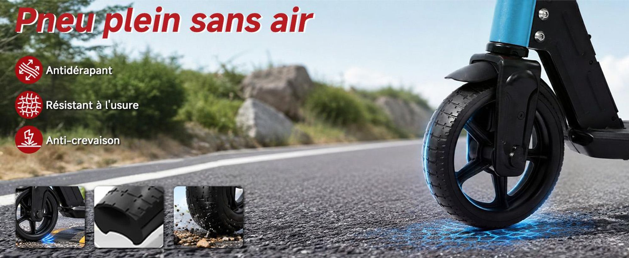 Trottinette électrique enfant 150W, E-Scooter enfant 16 km/h avec écran LED, lumières RGB, phare avant, double frein, pliable, pneus pleins 6,3 pouces