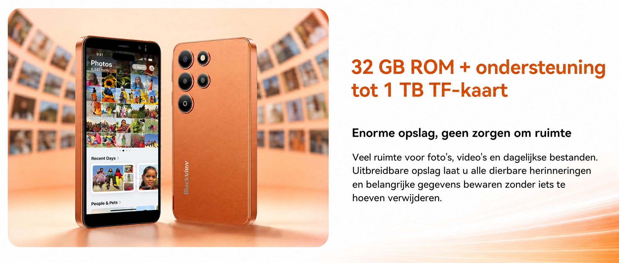 Blackview-Oscal Wave 2C, 5-inch, ultralicht smartphone, zonder abonnement, Android 16, 12+32GB, Face ID, dual SIM, 1080P, inclusief gratis TPU beschermhoes