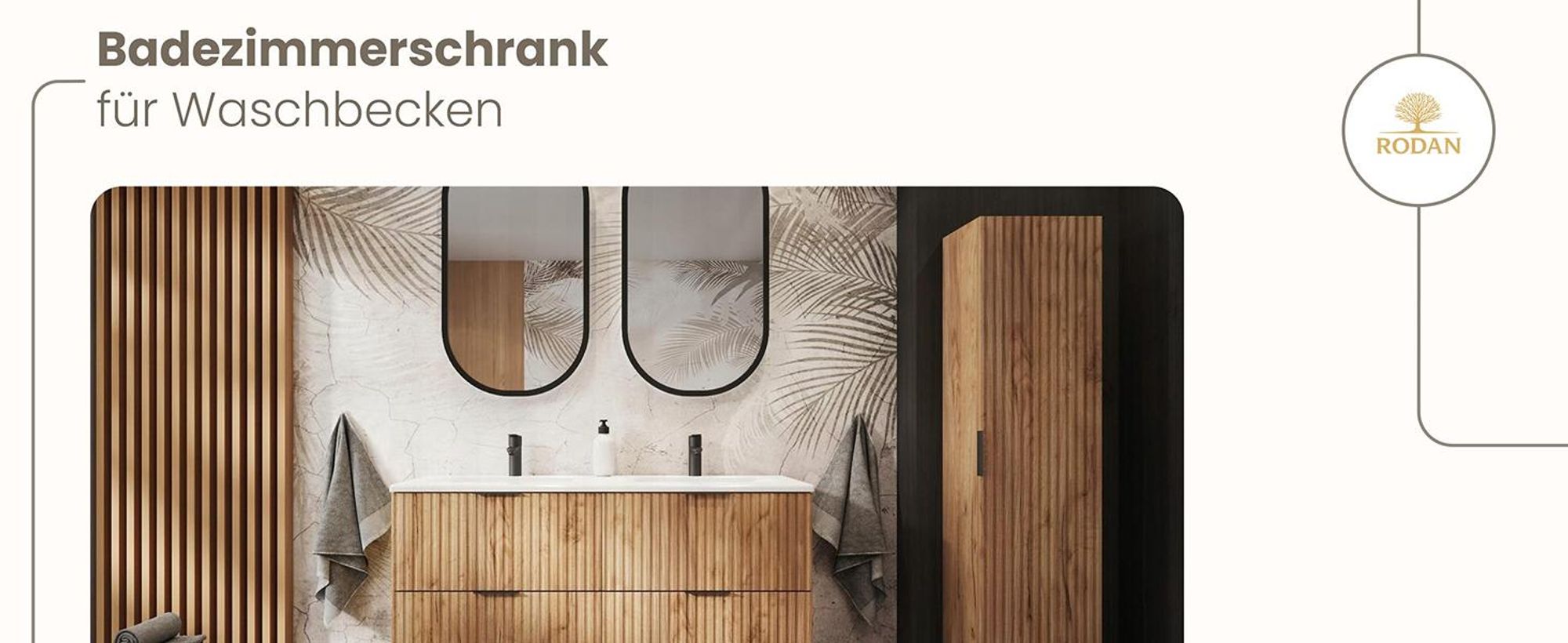 RODAN, Badmöbel, Badschrank, Badezimmermöbel, Badezimmer, MODERN, Waschbeckenunterschrank