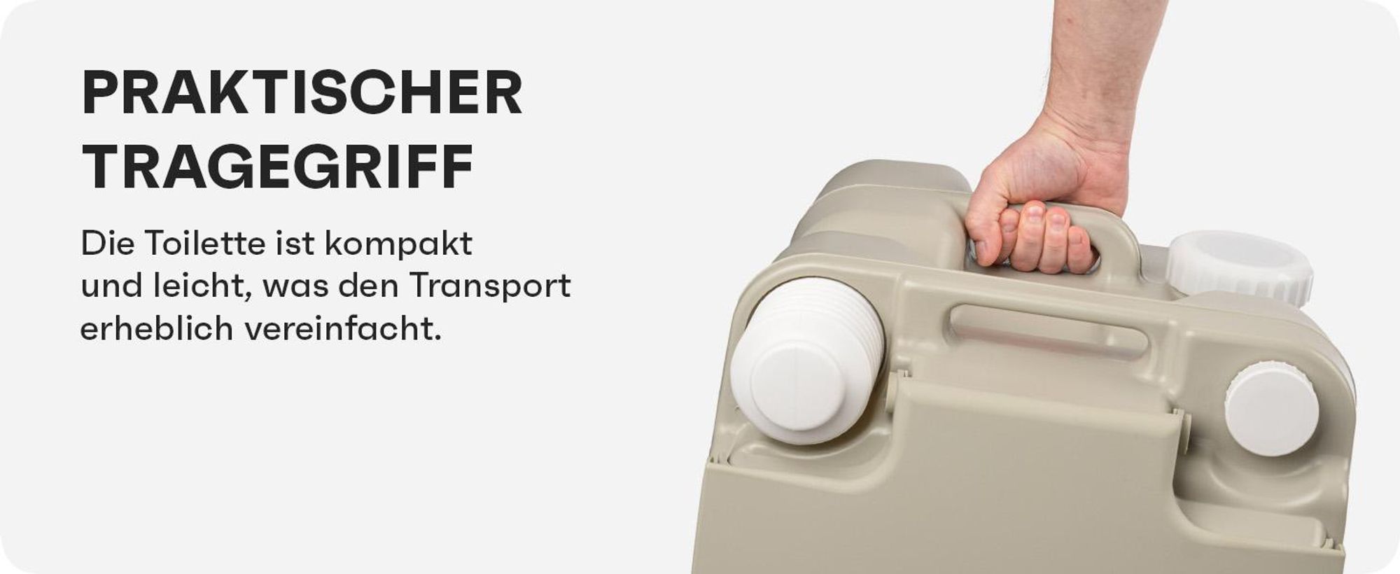Campingtoilette, Tragbare Toilette, Reisetoilette Meteor 20L mit Spülung