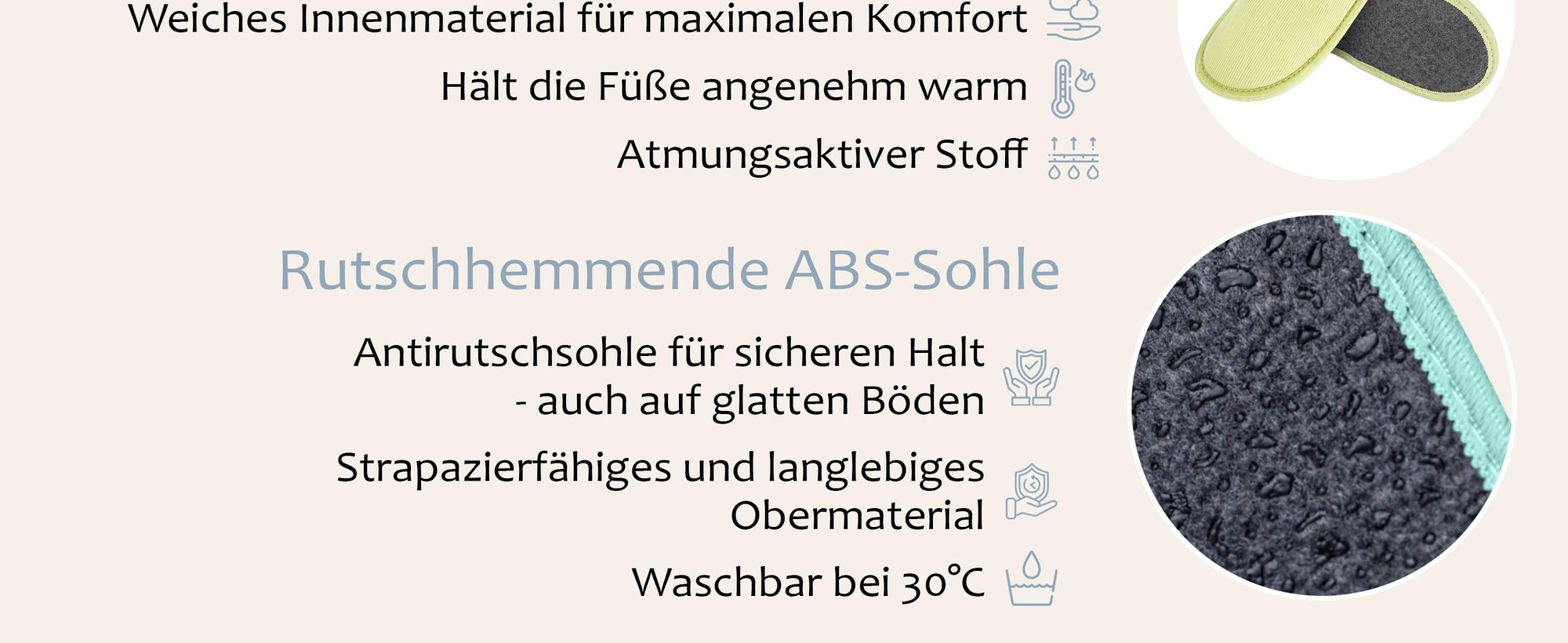 ONVAYA® Premium Gästehausschuhe Set Waschbare Gästepantoffeln Rutschfest Hausschuhe Guest Slipper Besucherhausschuhe Uni