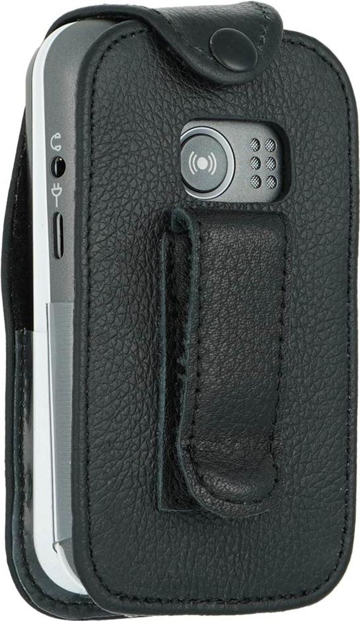 caseroxx Ledertasche mit Gürtelclip kompatibel mit Doro Leva L30 / L31 aus Echtleder, Tasche mit Gürtelclip und Sichtfenster  Bild 2