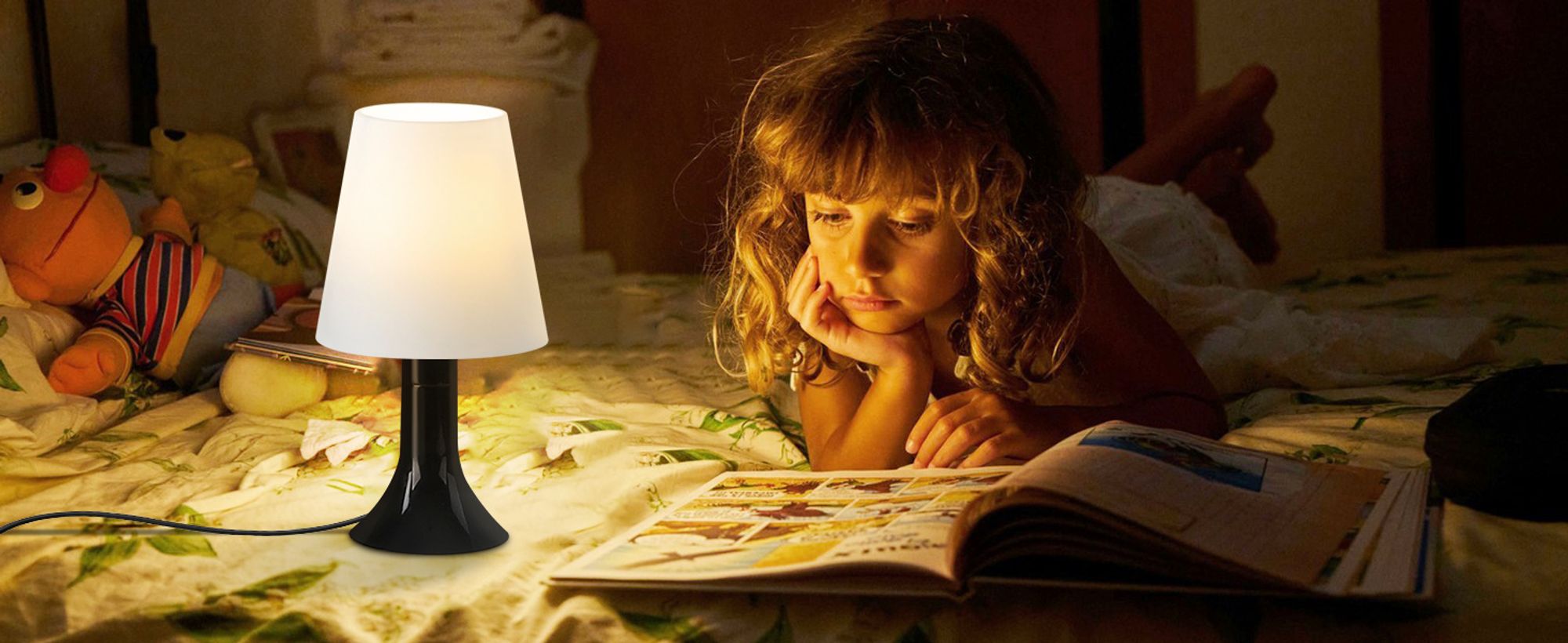 ZMH Nachttischlampe Wohnzimmer Tischlampe mit Kabel Tischleuchte 2er Set Kleine Lampe Schwarz E14 Tischlampen Moderne Landhausstil für Esstisch Schlafzimmer Ohne Leuchtmittel