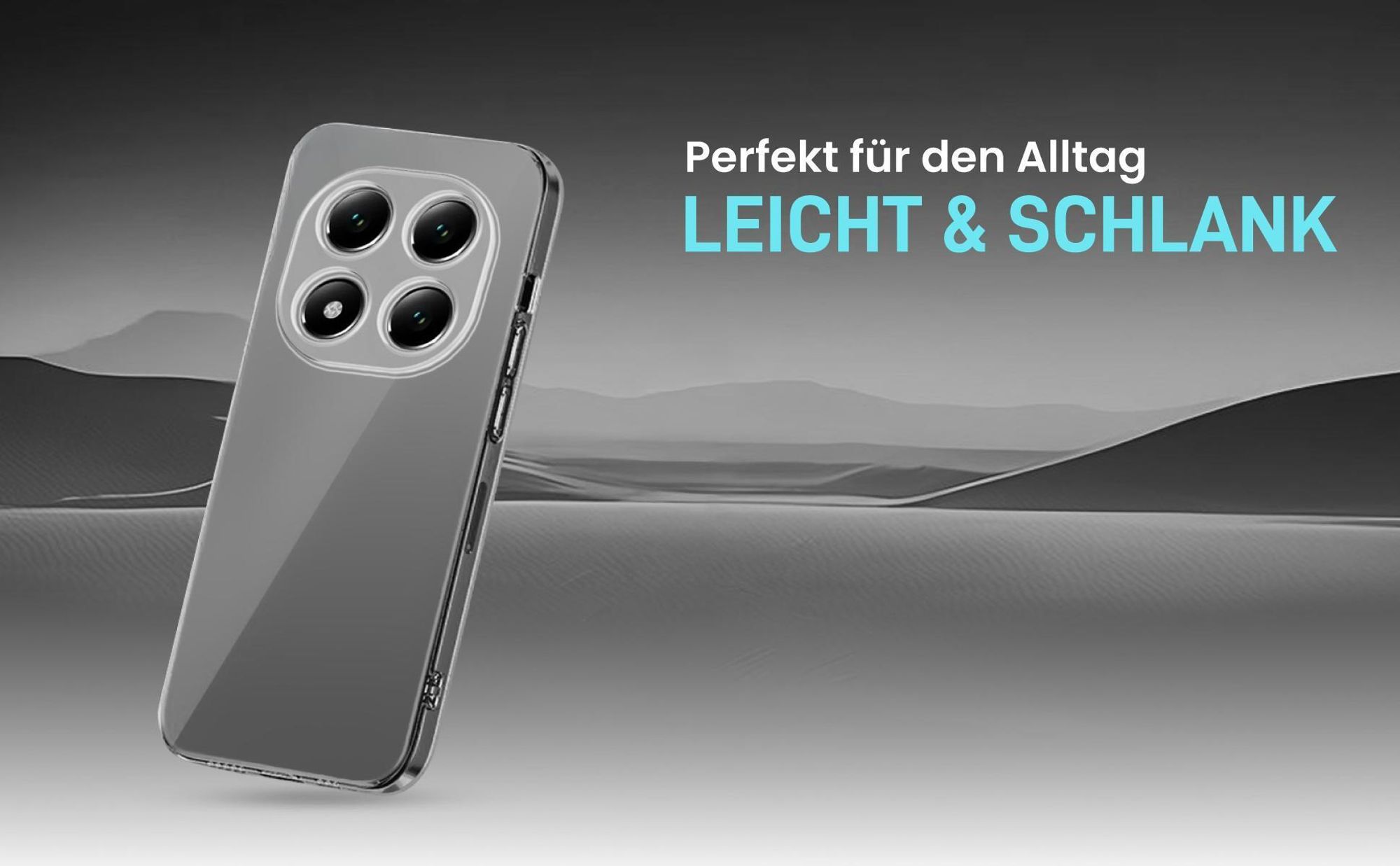 Hochtransparente Hülle für einen schlichten Look kompatibel mit Xiaomi Redmi Note 14 Pro