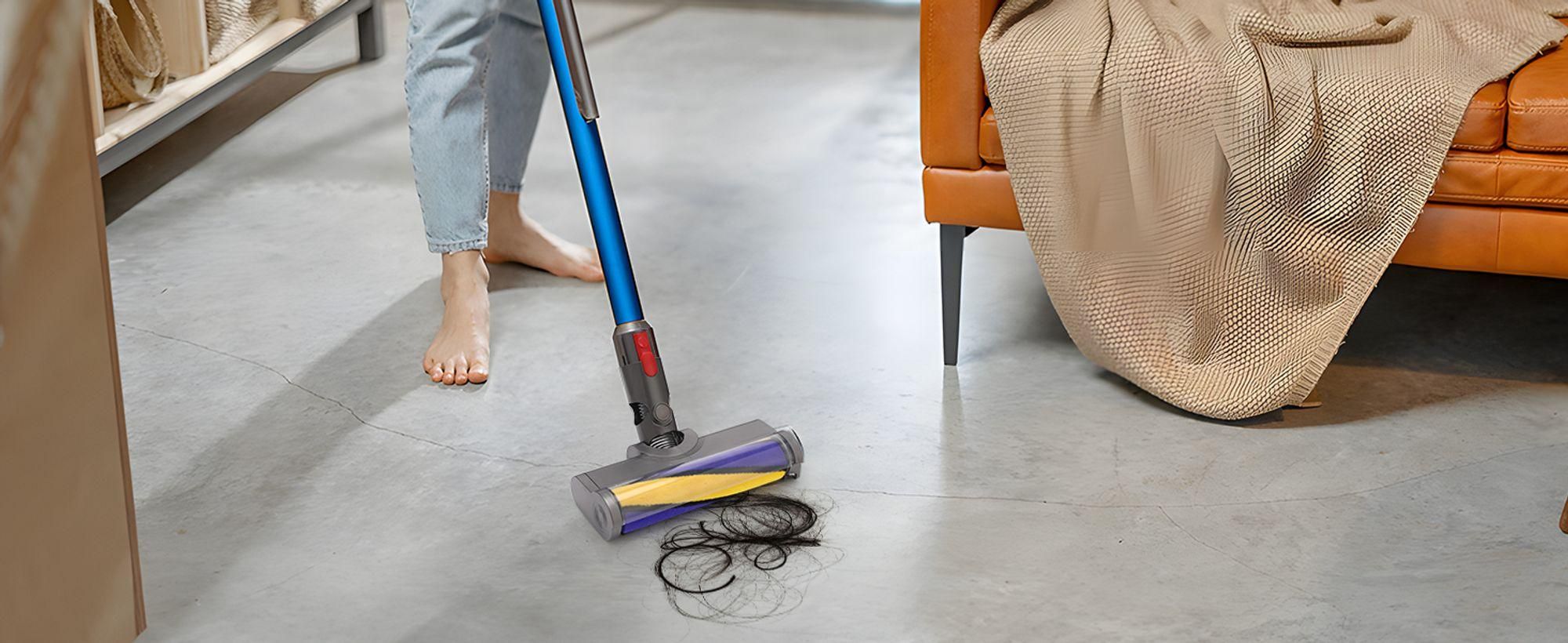 Elektrobürste mit Laser-LED für Dyson V7 V8 V10 V11 V15 – Bürste mit Direktantrieb für Hartböden & Kurzflorteppiche – Bodendüse für Staubsauger