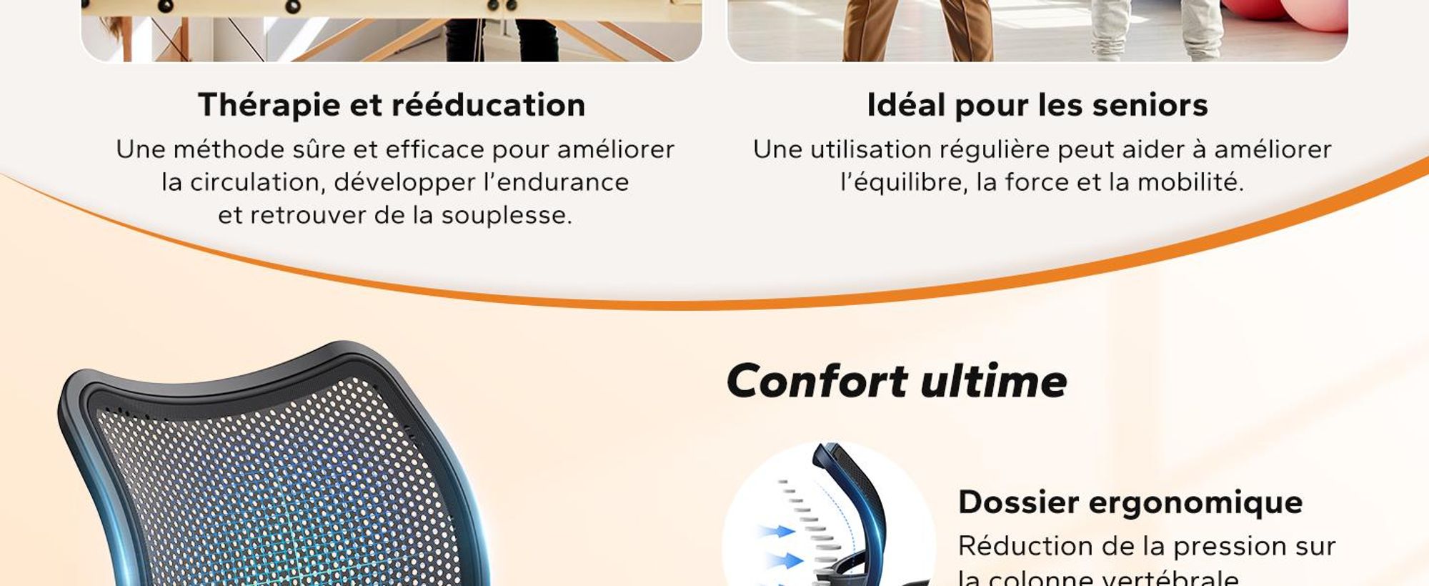 Vélo d'appartement Semi-allongé MERACH, 8 niveaux de résistance Magnétique, Foulée 15.2 cm, écran LED, APP connecté, poids max 135kg
