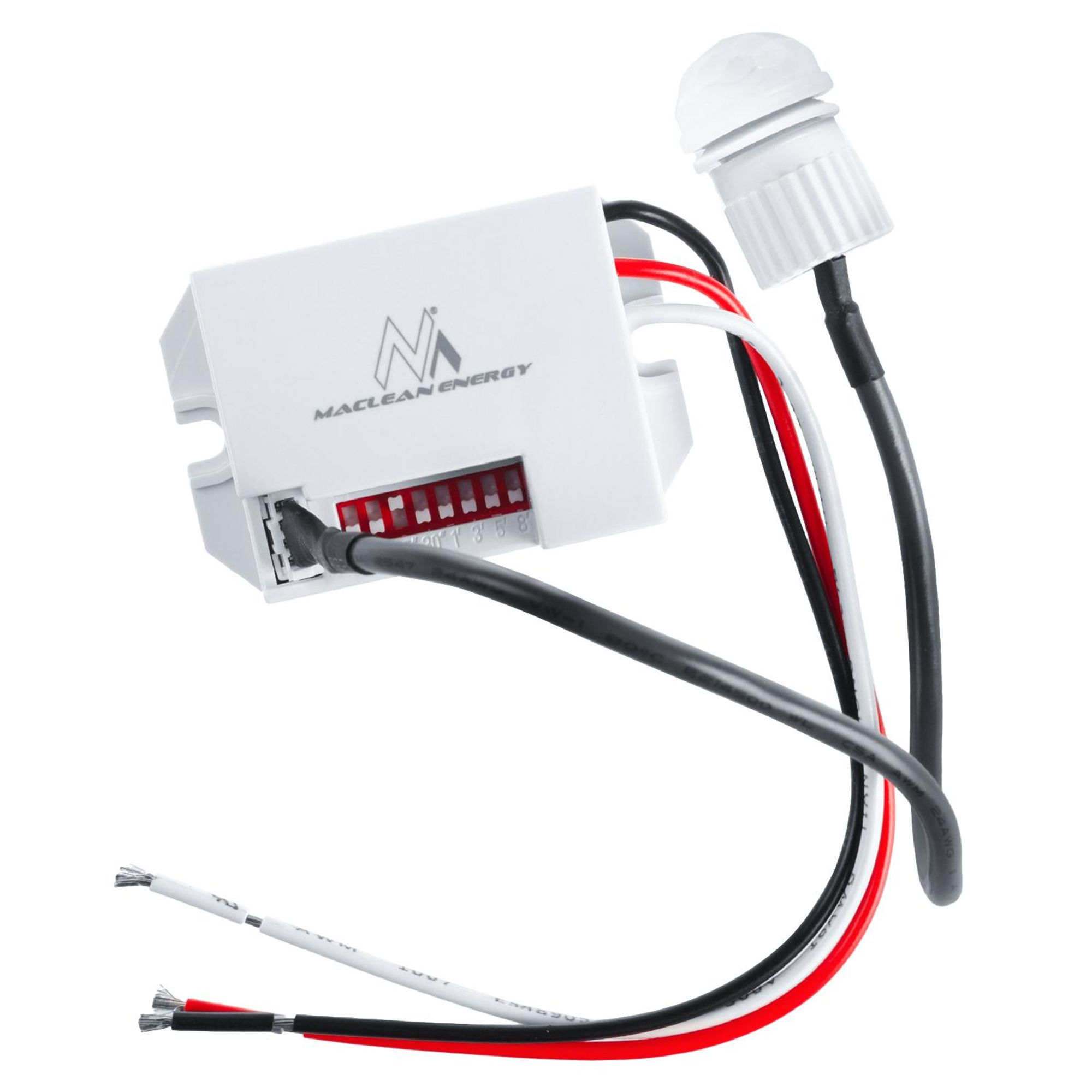 Maclean PIR-Bewegungsmelder, mit externem Sensor, 12-24V DC, 360°, MCE32 V