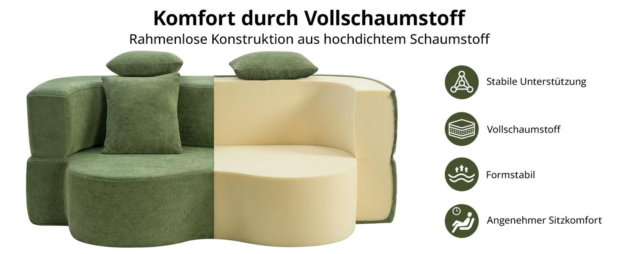 Sofa 3-Sitzer mit Schlaffunktion, 196 cm Komfortables Schlafsofa aus Teddyfleece, bis 450kg belastbar, Bettcouch, Couch Gästebett, platzsparend
