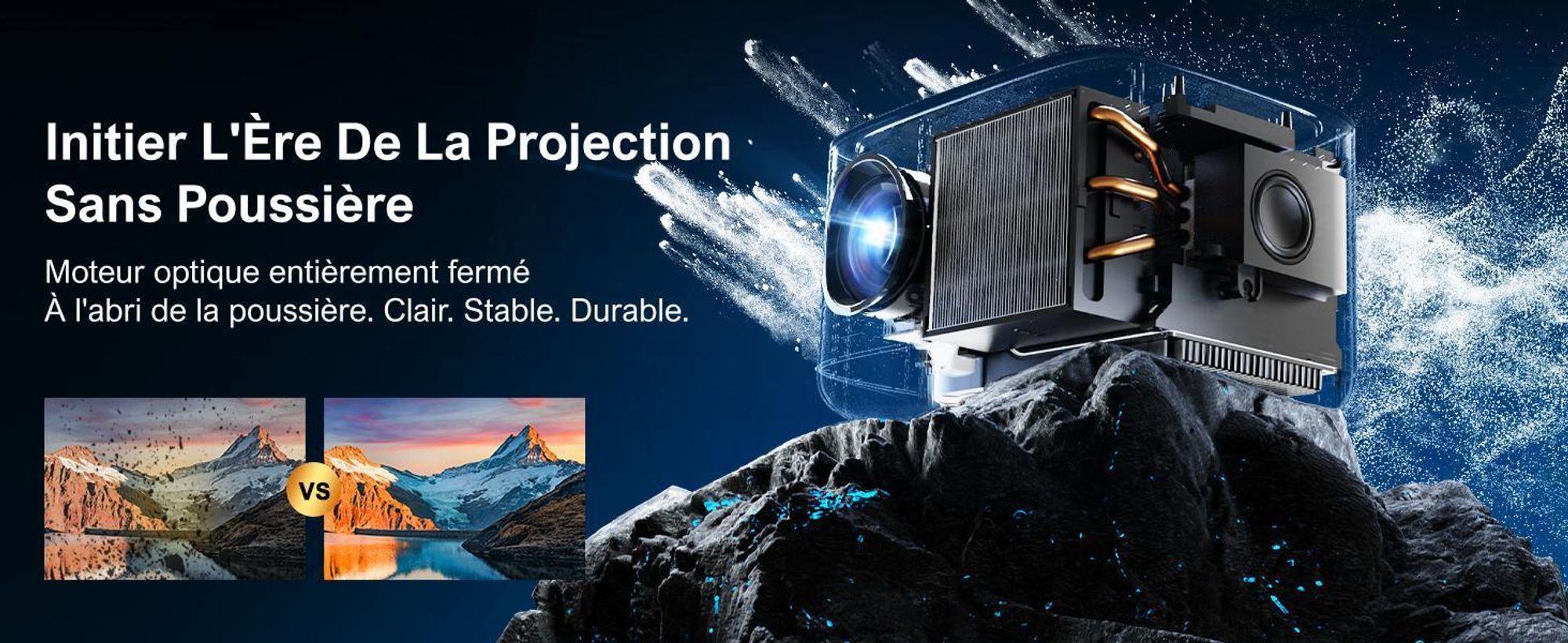 Projecteur ULTIMEA 4K Home Cinema Supporté, Projecteur Netflix, 700 ANSI-Lumen, Dolby Audio, Ajustement de l'écran & évitement d'objet