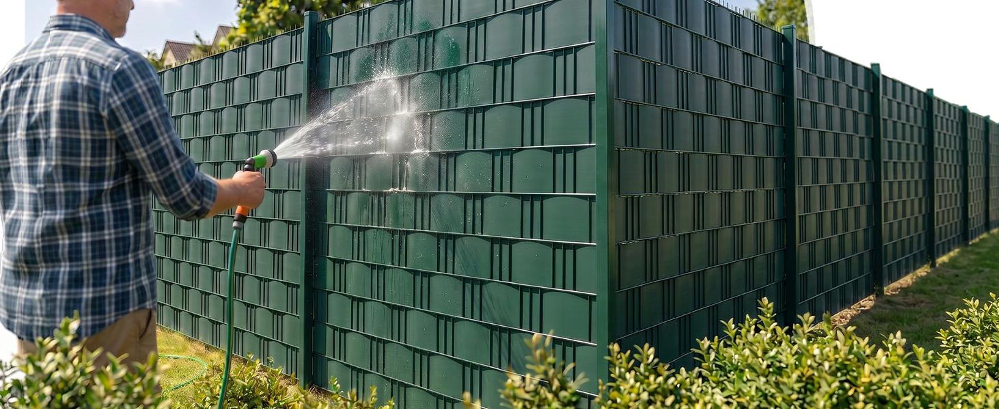 Fepro® PVC Sichtschutzstreifen Zaunfolie Sichtschutz Doppelstabmatten 35m, Grau