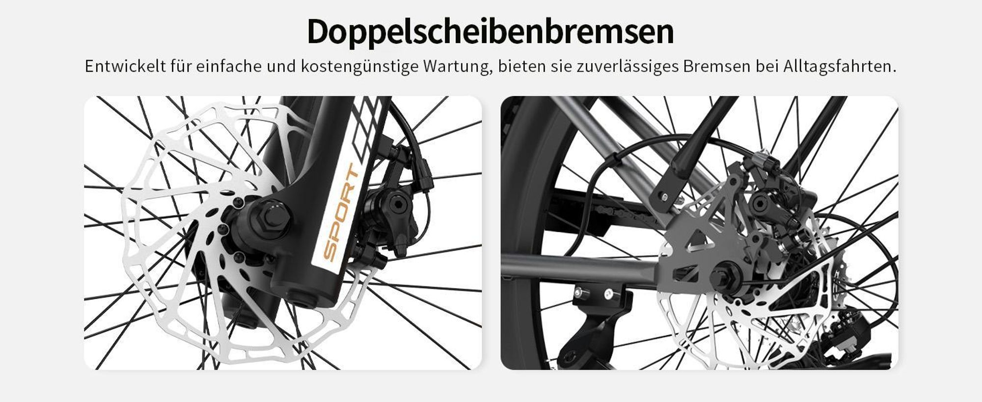 Runetic Ebike, City e-bikes & Dutch e-bikes, 250W Motor, herausnehmbarer 36V 13Ah Akku, bis zu 100 km Reichweite, 7 Gänge, 25 km/h - Grün